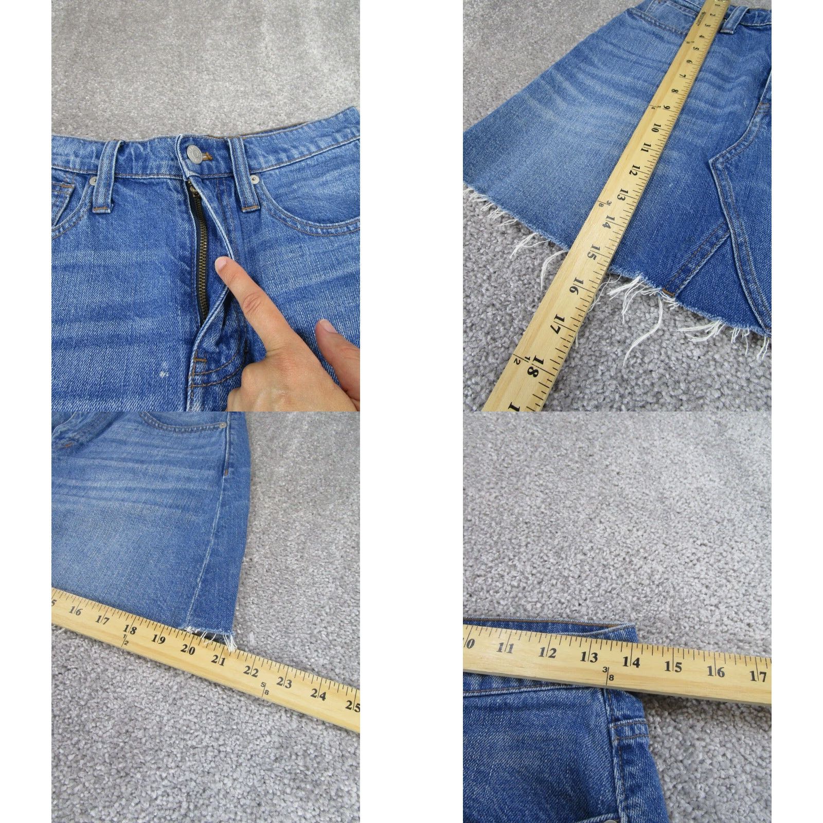 Madewell Madewell Women's A Line Jean Skirt Medium Wash Denim Size 26 Size 26" / US 2 / IT 38 - 4 Thumbnail