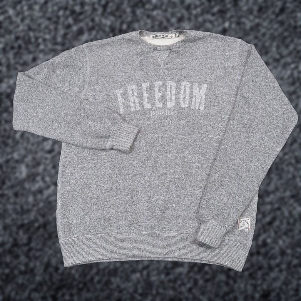 Vintage Iron and Resin Sweatshirt Mens Large Heather Grey V Stitch Terry Fleece Pullover Size US L / EU 52-54 / 3 - 1 Thumbnail