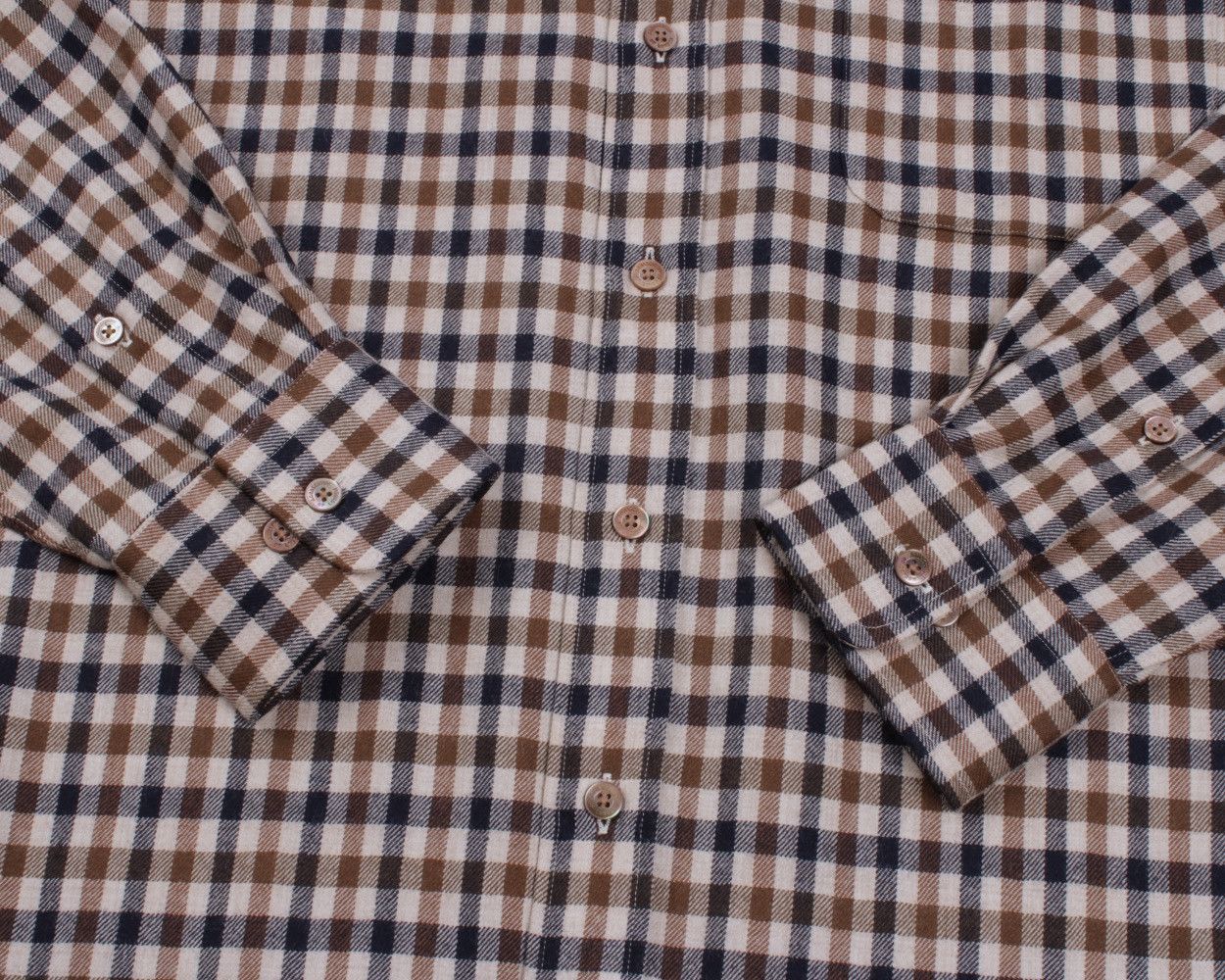 Aquascutum × Vintage Aquascutum Vintage Wool Plaid Long Sleeve Button Shirt Size US L / EU 52-54 / 3 - 7 Thumbnail