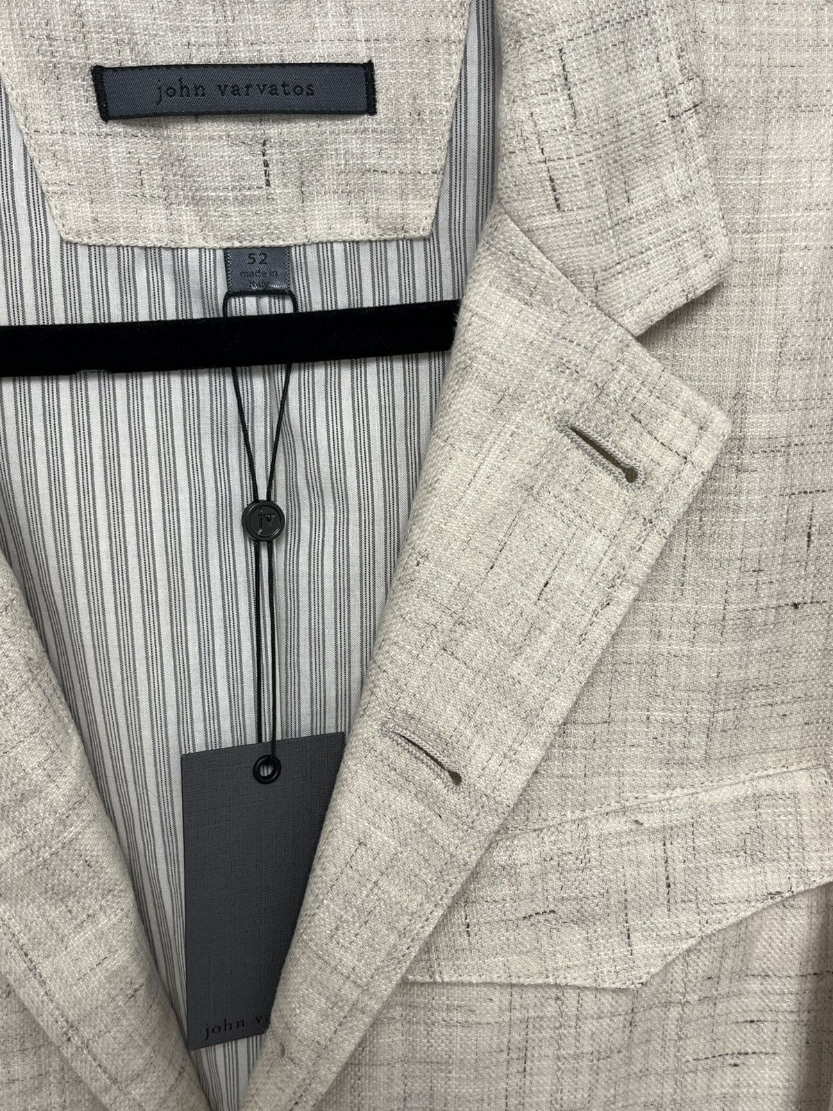 John Varvatos Linen Blend Button Front Jacket. Size 52 Size US L / EU 52-54 / 3 - 5 Thumbnail