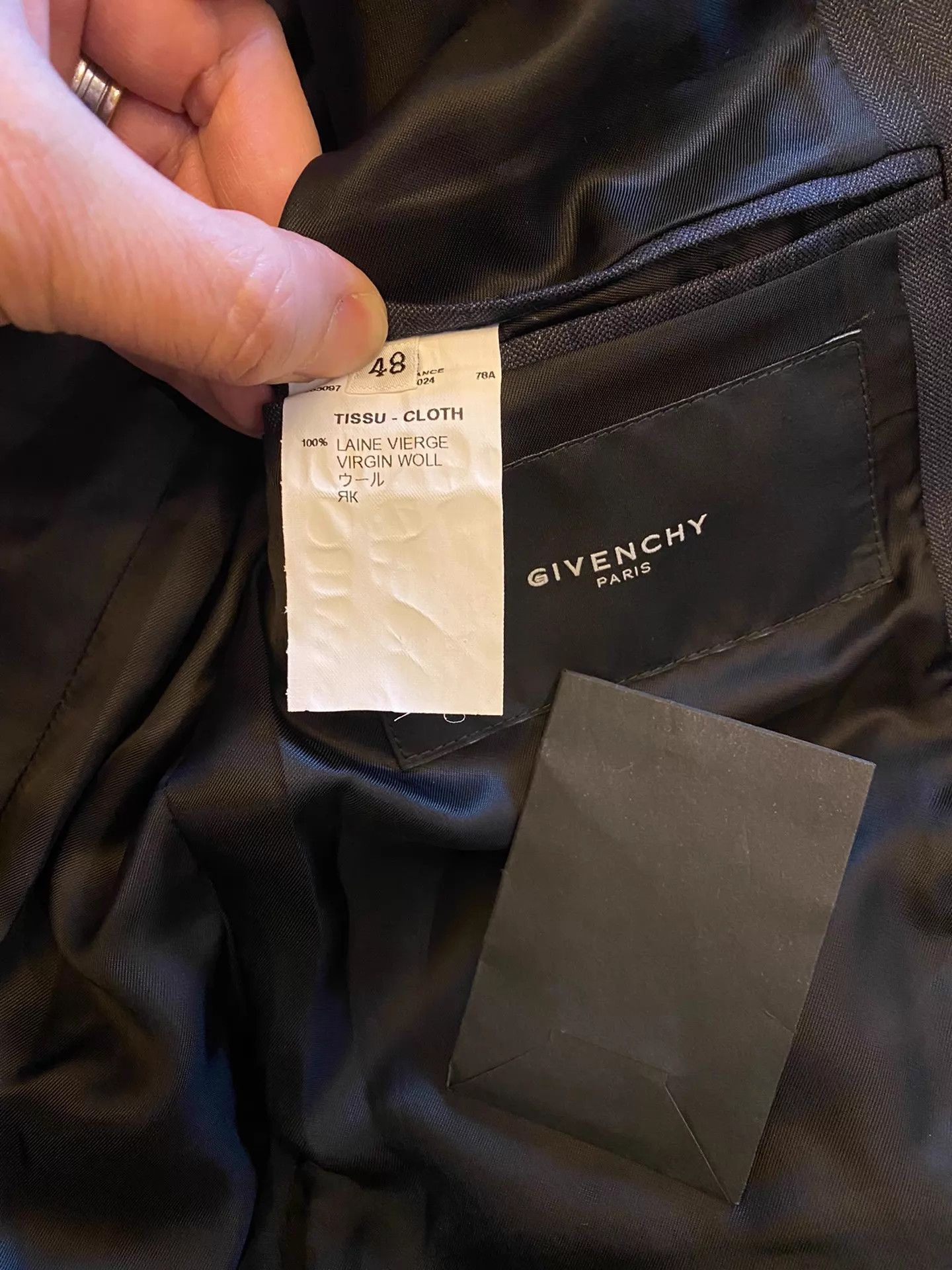 Givenchy Givenchy French 100% Wool Suit 48 Size 48R - 7 Thumbnail