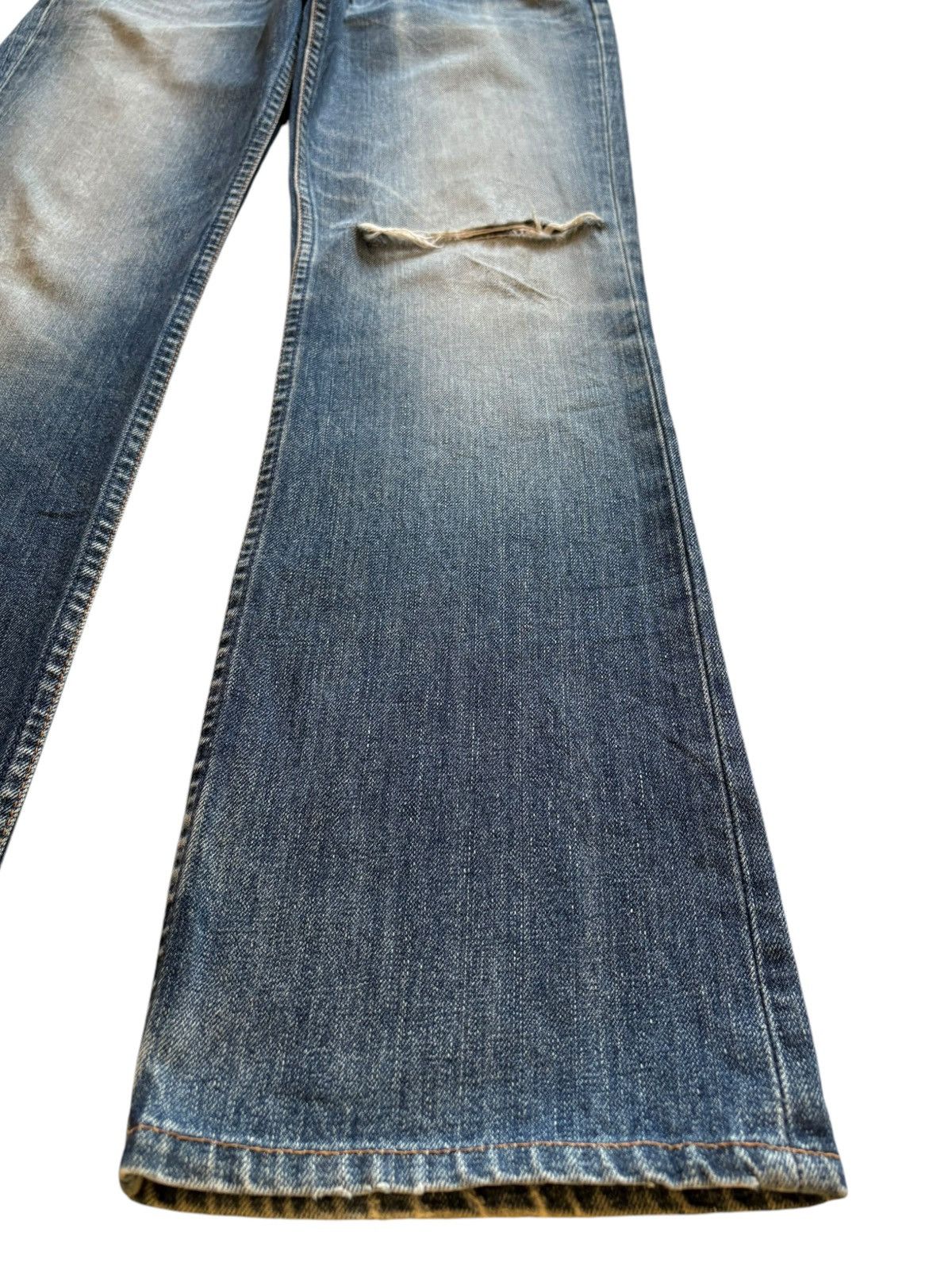 Levi's × Levi's Vintage Clothing Vintage 90s Levis 577 Faded Blue Wash Distress Bootcut Jeans Size 32" / US 10 / IT 46 - 7 Thumbnail