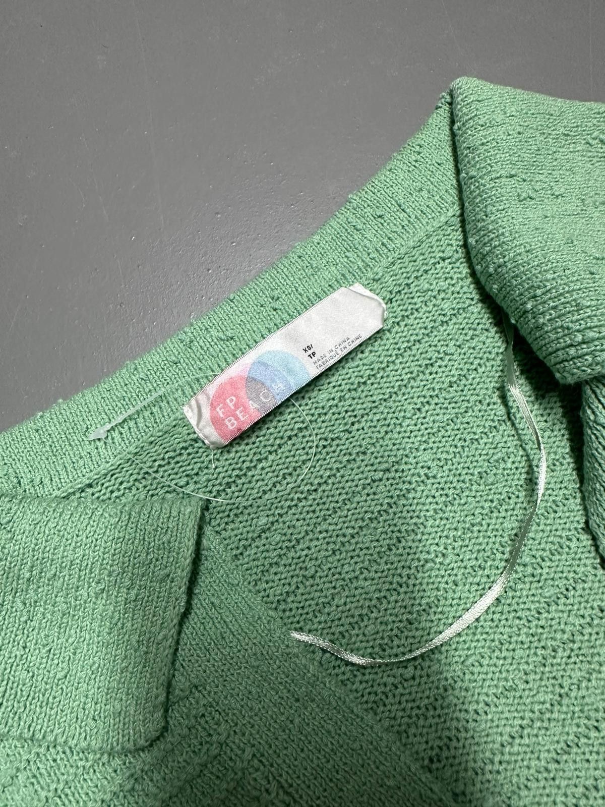 Free People Chic Green Knitted Crop Sweater Size XS / US 0-2 / IT 36-38 - 3 Thumbnail
