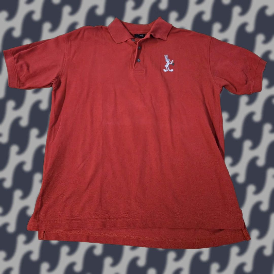 Vintage VINTAGE Warner Bros Bugs Bunny Polo Shirt Mens S Red Embroidered 90s Style Polo Shirt Men Small Red Bugs Bunny Embroidered Cartoon Vintage Size US S / EU 44-46 / 1 - 1 Thumbnail