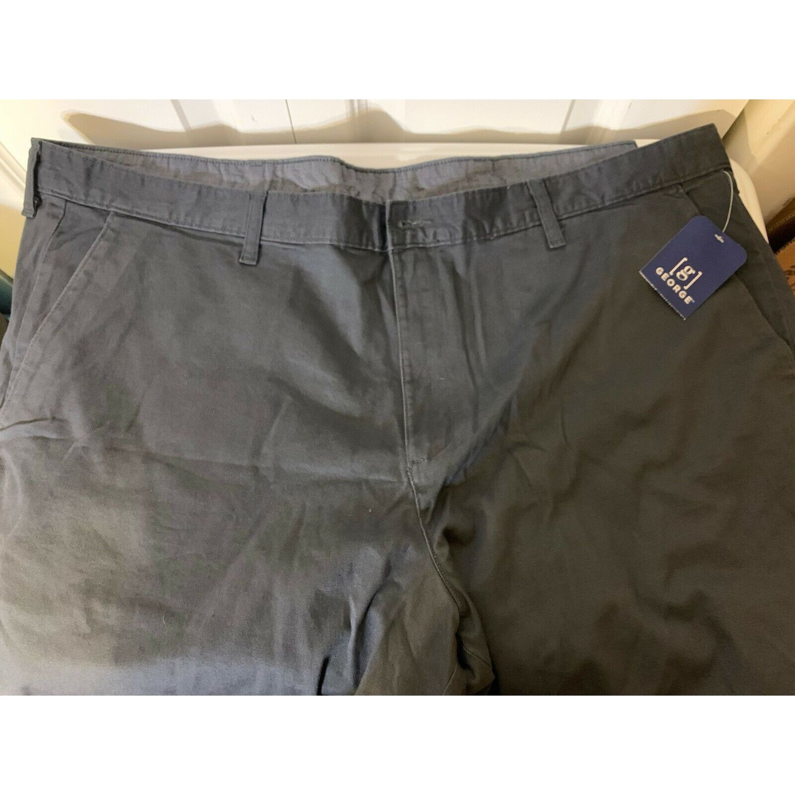 George New George Men's Sz 46 Casual Flat Front Shorts Greystone 9 Size US 44 / EU 60 - 3 Thumbnail