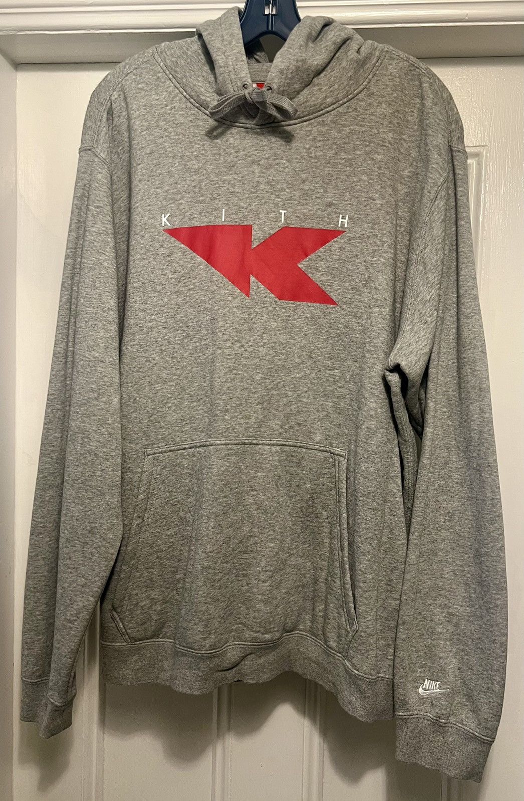 Kith × Nike Authentic Kith Nike Flight hoodie grey XL 2017 release Size US XL / EU 56 / 4 - 1 Thumbnail