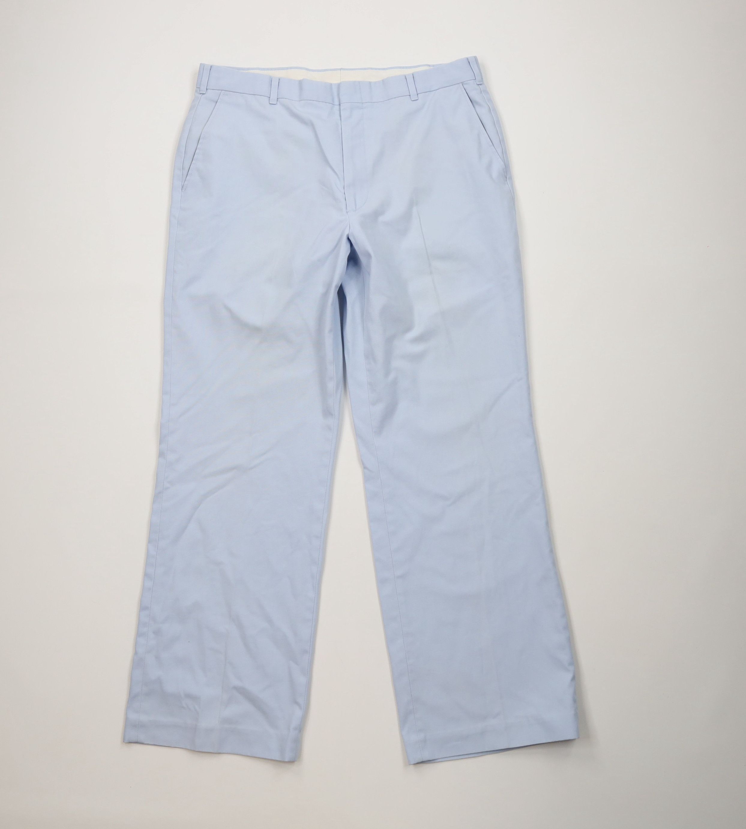Vintage Vintage 70s Streetwear Wide Leg Chino Pants Carolina Blue Size US 34 / EU 50 - 1 Thumbnail