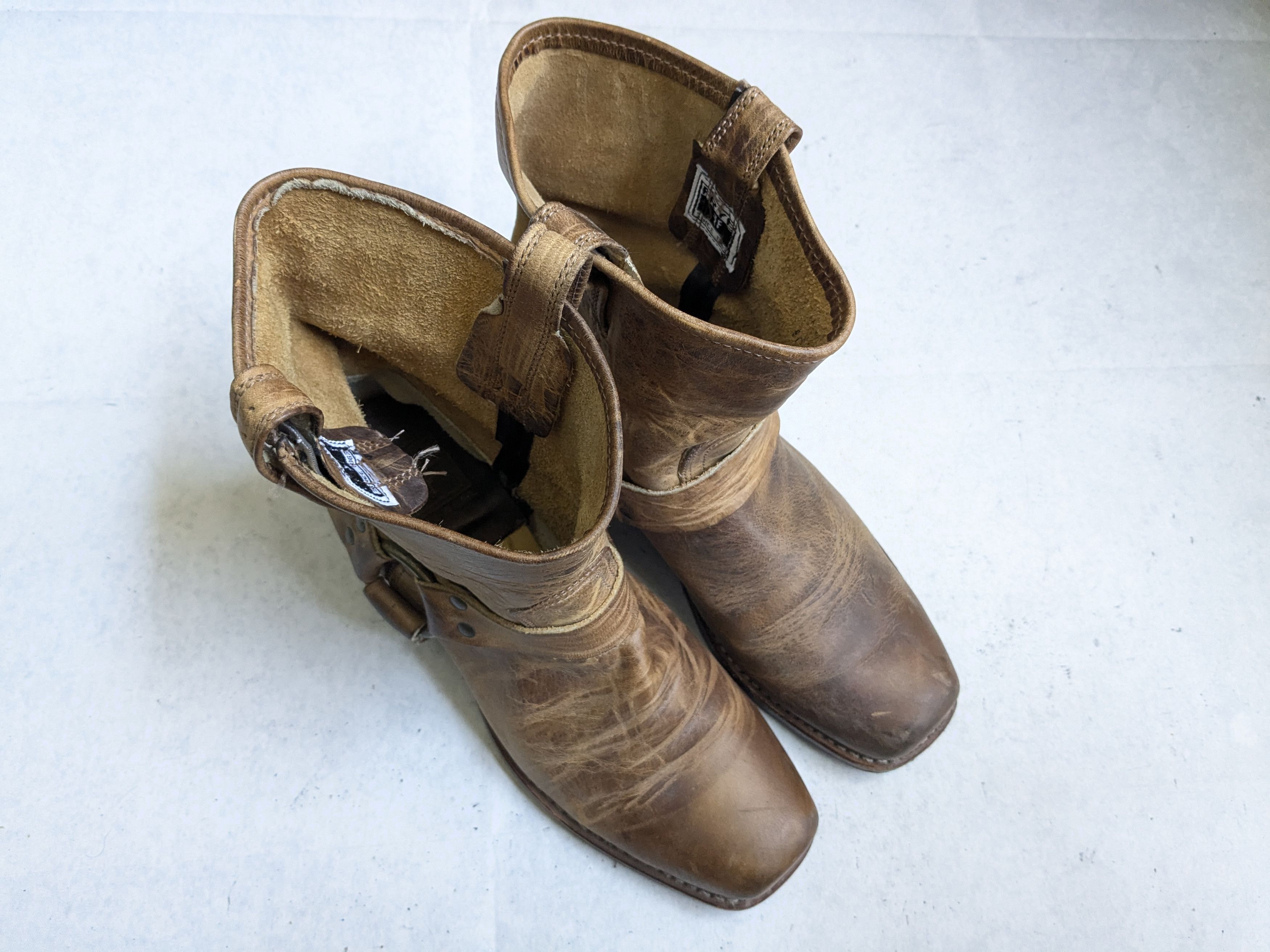 Frye Frye Harness Boots Brown 10 M Leather Buckle Straps Size US 10 / EU 43 - 5 Thumbnail