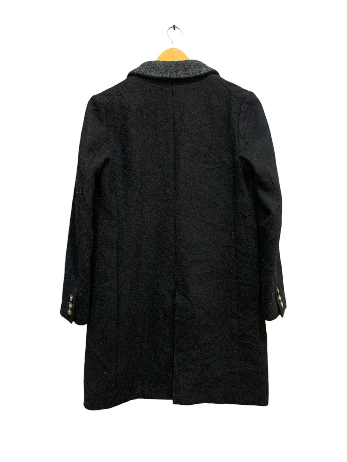 Harris Tweed × Japanese Brand Harris Twees Wool Parka Jacket Women Black Size S / US 4 / IT 40 - 2 Thumbnail