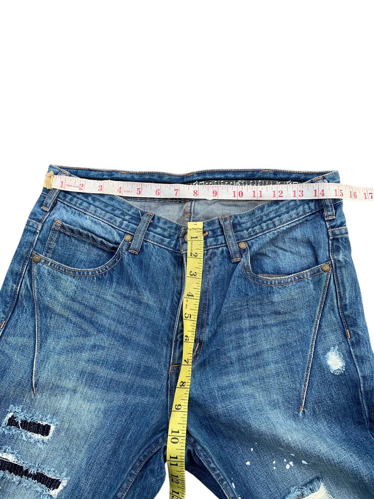 Kapital NUMBER (N)INE PATCHWORK MUSIC NOTE DISTRESSED DENIM JEANS Size US 30 / EU 46 - 18 Thumbnail