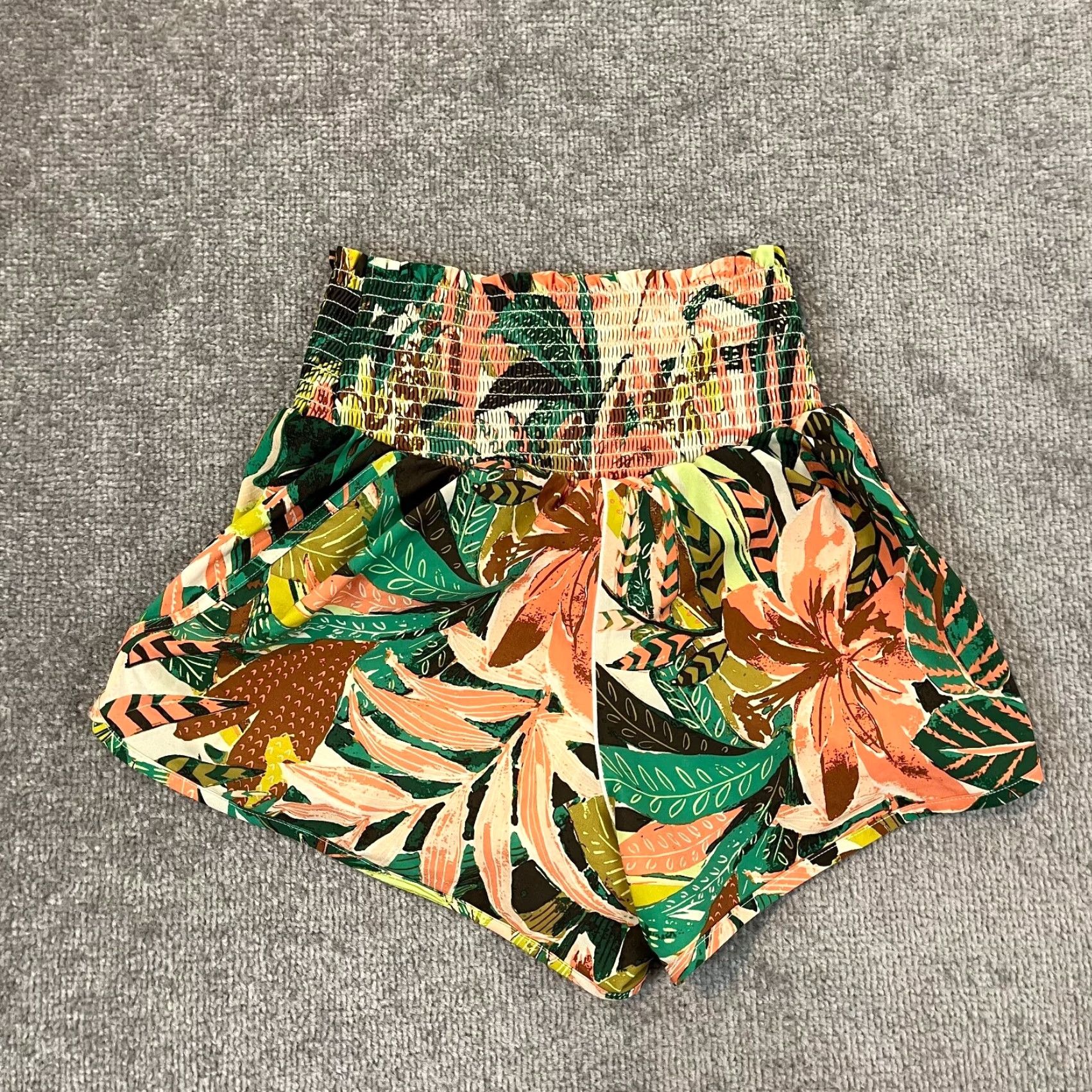 Vintage OFFLINE Skort Small x 2.5" Lined High Waisted Workout Gym Hawaiian Tennis Womens Size ONE SIZE - 7 Thumbnail