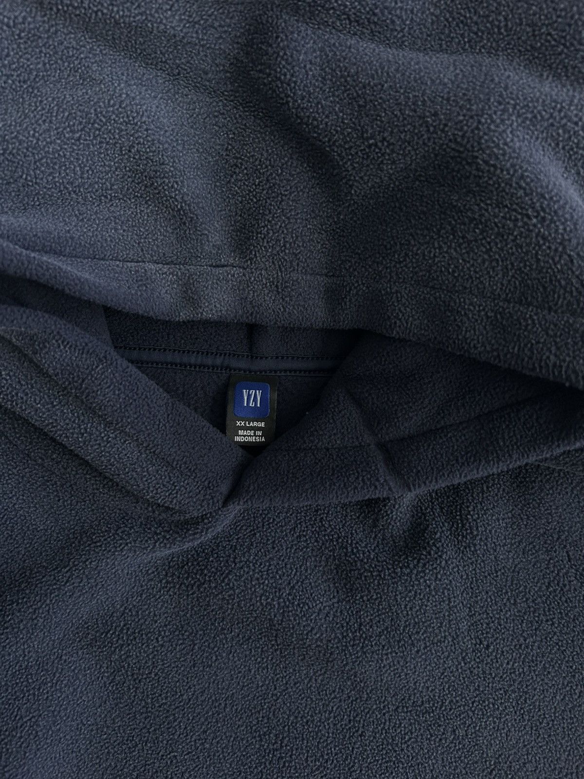 Balenciaga × Gap × Yeezy Yeezy Gap Polar Fleece Hoodie Sweatshirt Navy Size US XXL / EU 58 / 5 - 7 Thumbnail