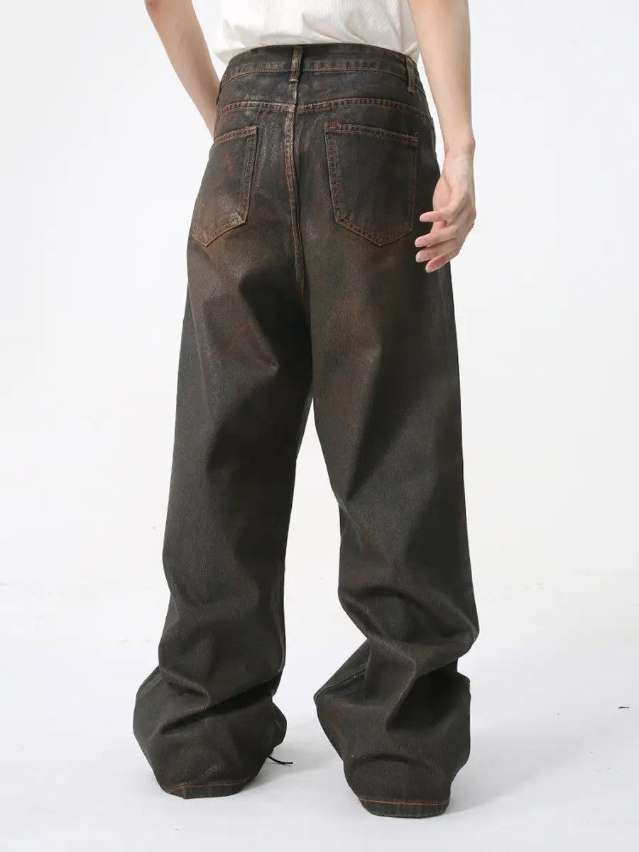 Japanese Brand Retro loose straight leg high street jeans Size US 32 / EU 48 - 4 Thumbnail