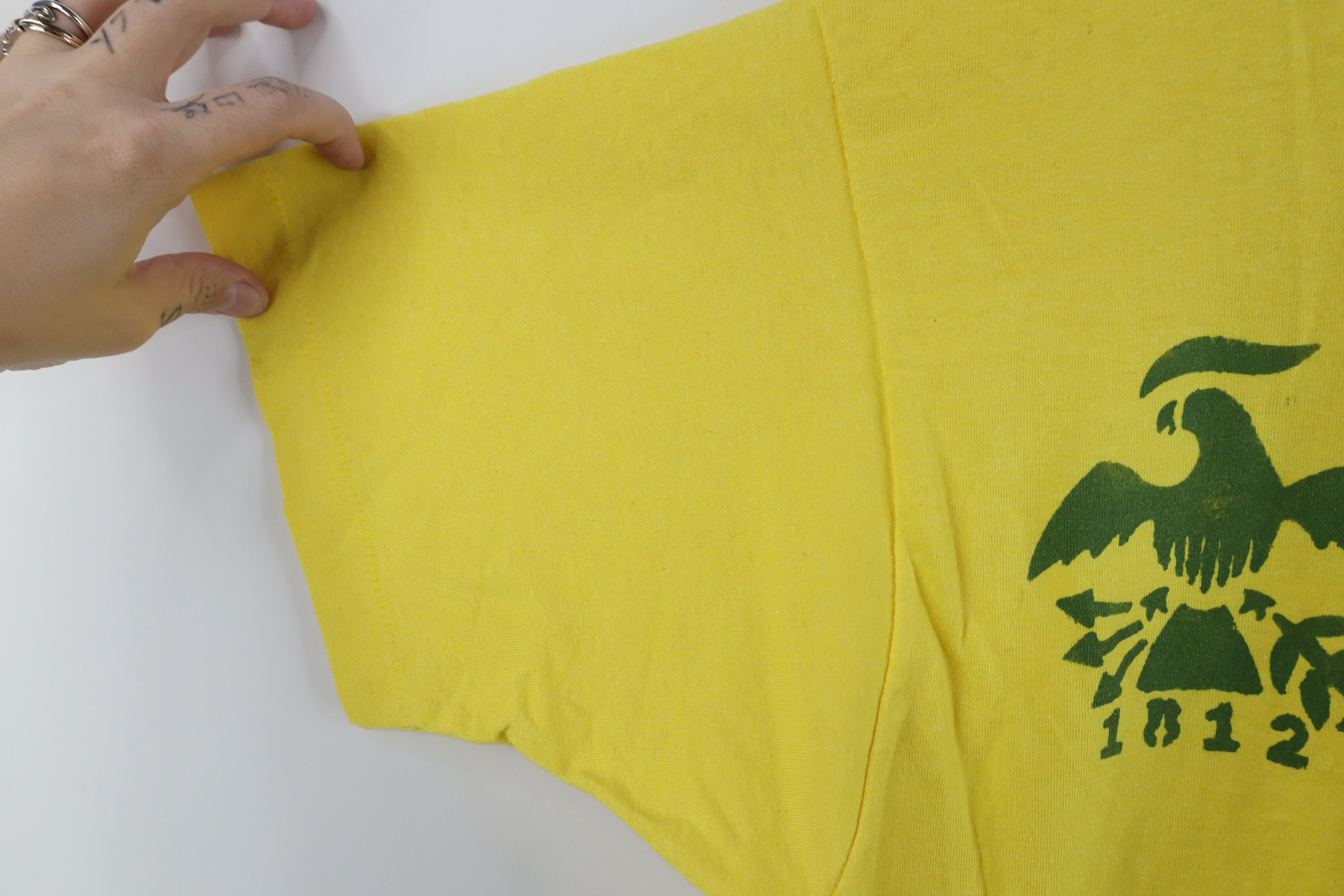 Vintage Vintage 90s Scouts of America Eagle Stamp T-Shirt Yellow USA Size US XL / EU 56 / 4 - 9 Thumbnail