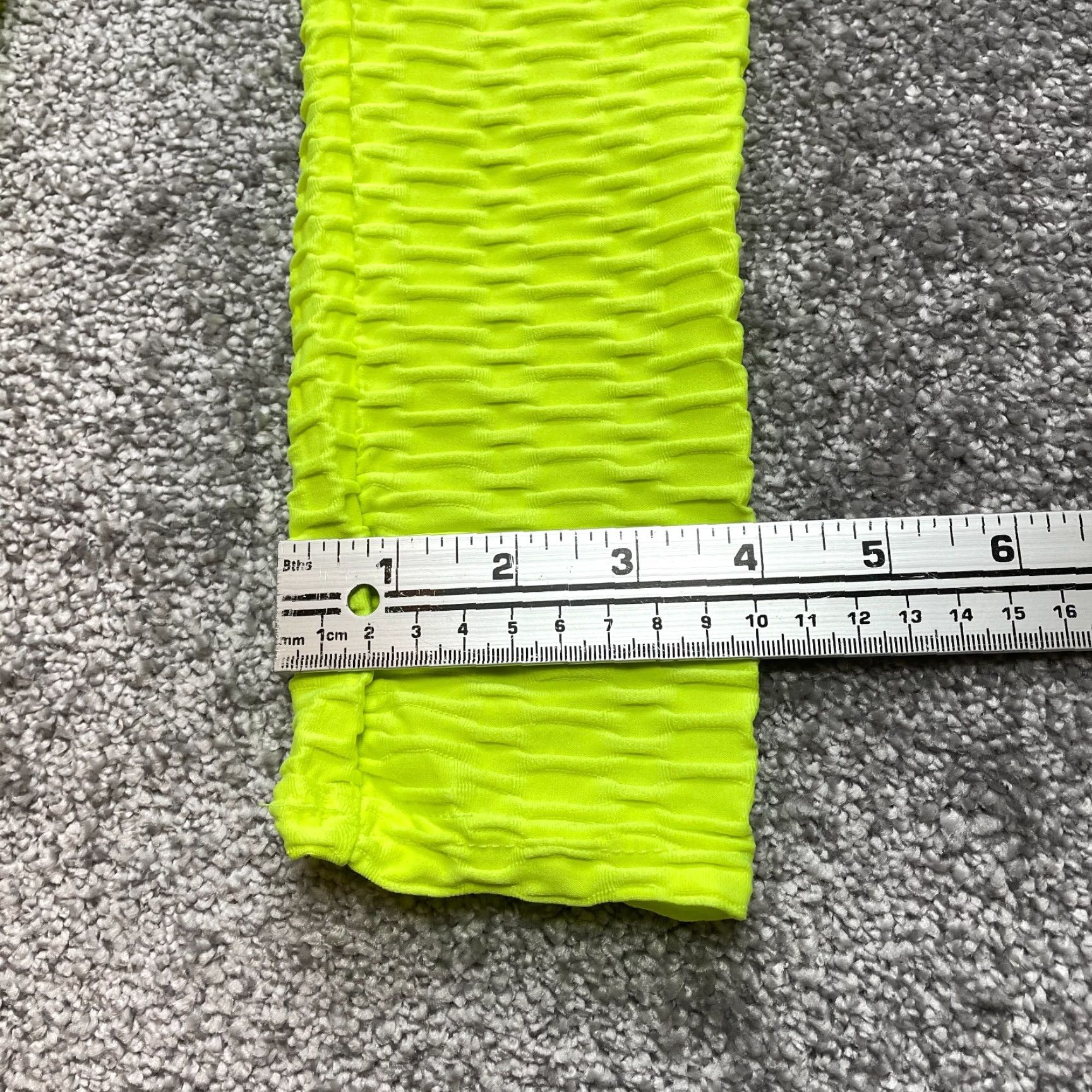 Vintage Unbranded Leggings Womens M Yellow Neon Yoga Stretch Textured Pants New NWT Size 32" / US 10 / IT 46 - 4 Thumbnail