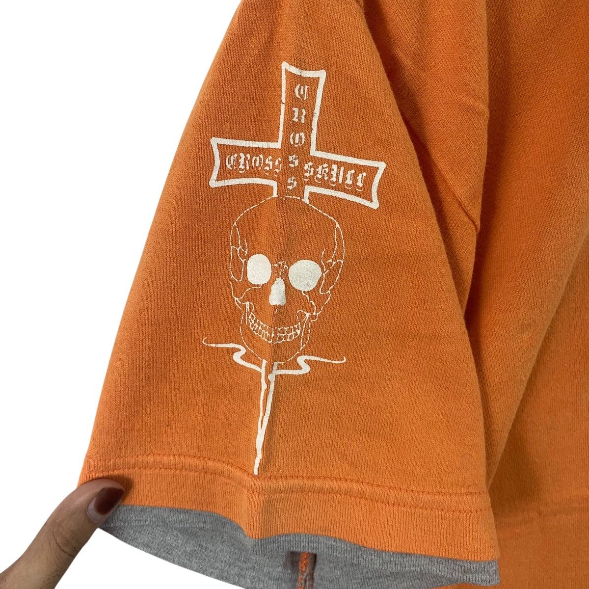 Vintage Vintage FLY BEANS SKATEBOARD Cross Bones Tee Shirt Top Skull Size US S / EU 44-46 / 1 - 5 Thumbnail