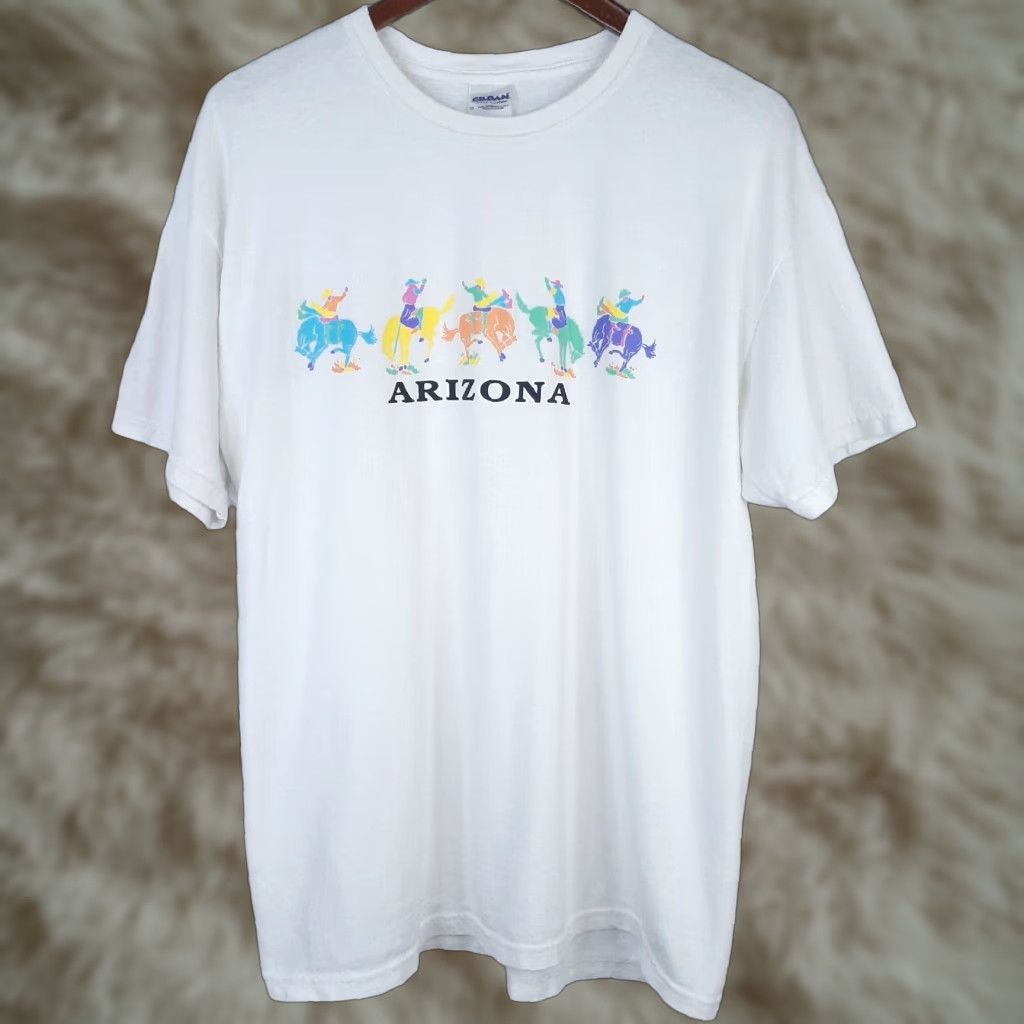 Gildan VINTAGE Arizona Cowboy Rodeo Short Sleeve T-Shirt Fits Small Size US S / EU 44-46 / 1 - 1 Thumbnail