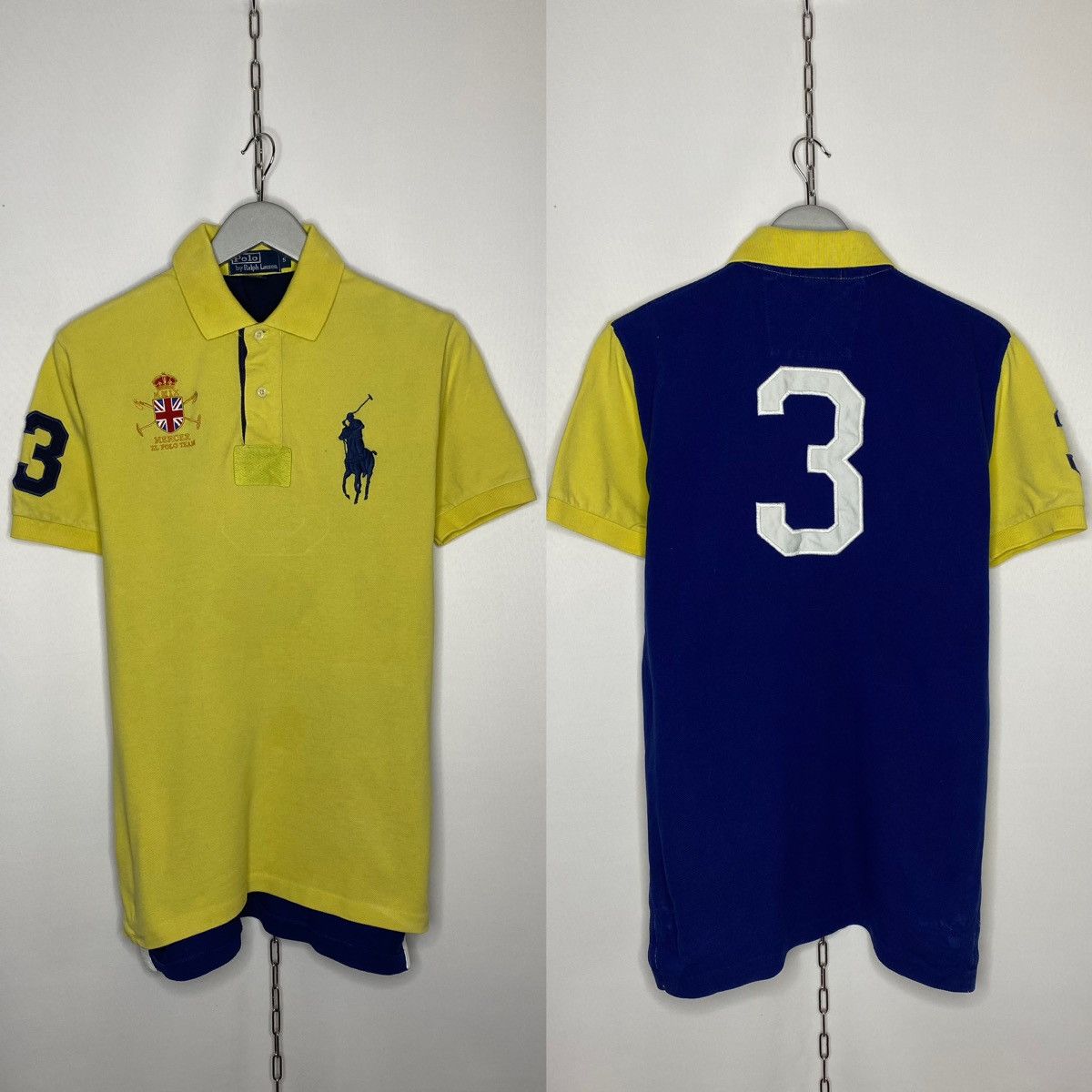 🐎Vintage Polo Ralph Lauren #3 Big Pony Rugby Polo Shirt🐎