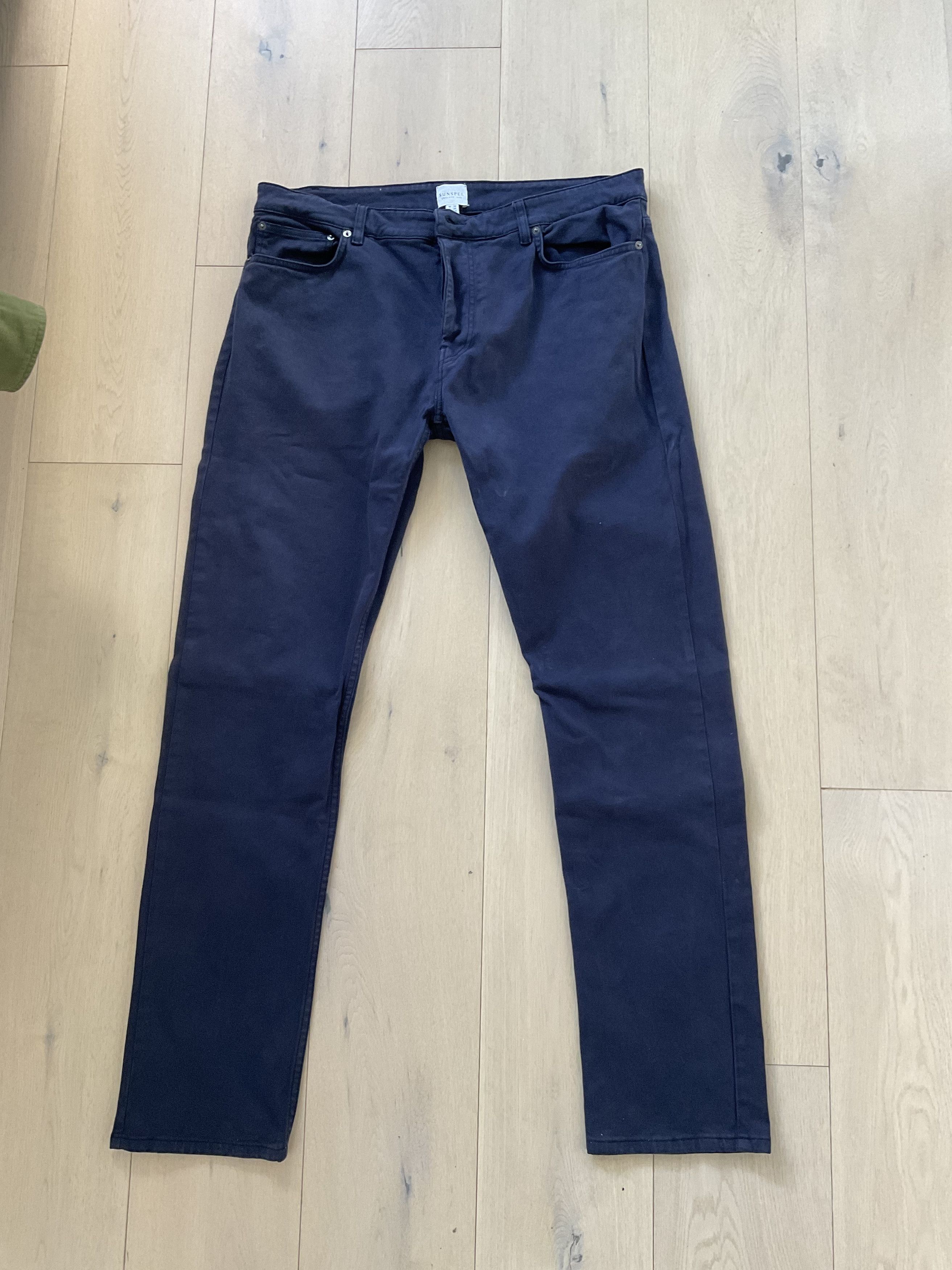 Sunspel Sunspel Navy 5 Pocket Pant 36 W 34 L Size US 36 / EU 52 - 1 Thumbnail