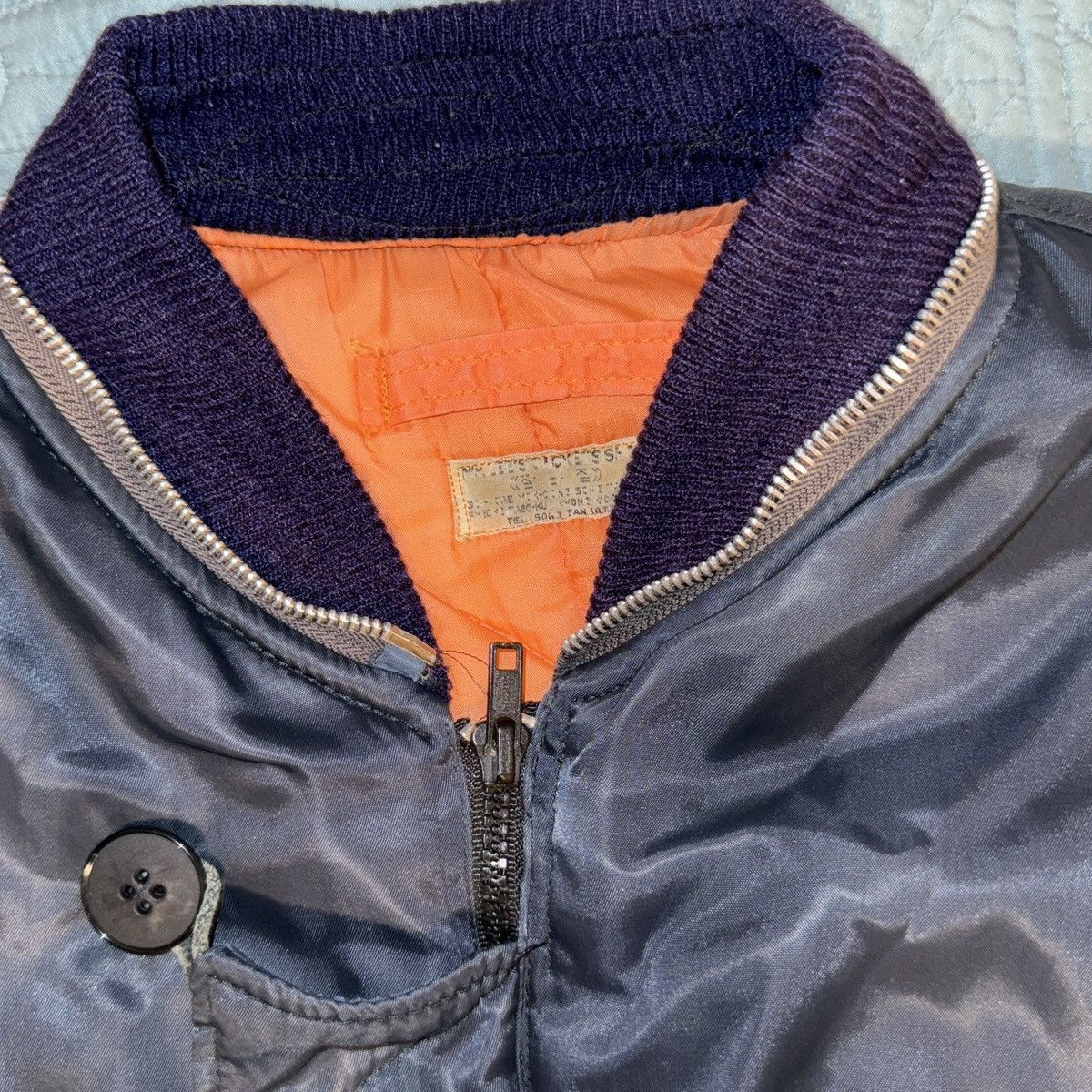 Vintage Vintage Buttoned Bomber Jacket Size US L / EU 52-54 / 3 - 3 Thumbnail