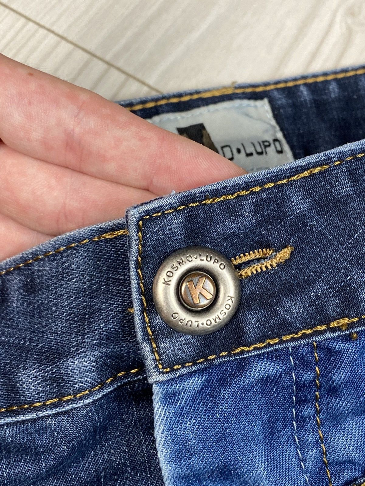 Japanese Brand Avantgarde Kosmo Lupo Denim Jeans Multipockets Rare Big Logo Size US 36 / EU 52 - 10 Thumbnail