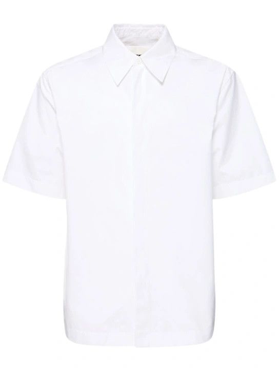 Jil Sander o1lsvrm0425 Short Sleeve Cotton Shirt in Optic White Size US M / EU 48-50 / 2 - 1 Thumbnail