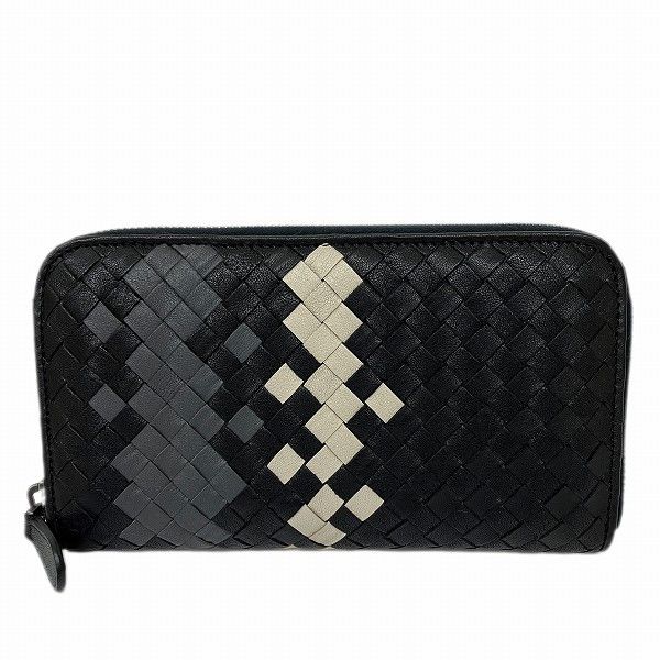 Bottega Veneta Bottega Veneta Bottega Veneta Lambskin Intrecciato Zip-Around Wallet Leather Long Wallet B03852204S in Great Condition Size ONE SIZE - 1 Thumbnail