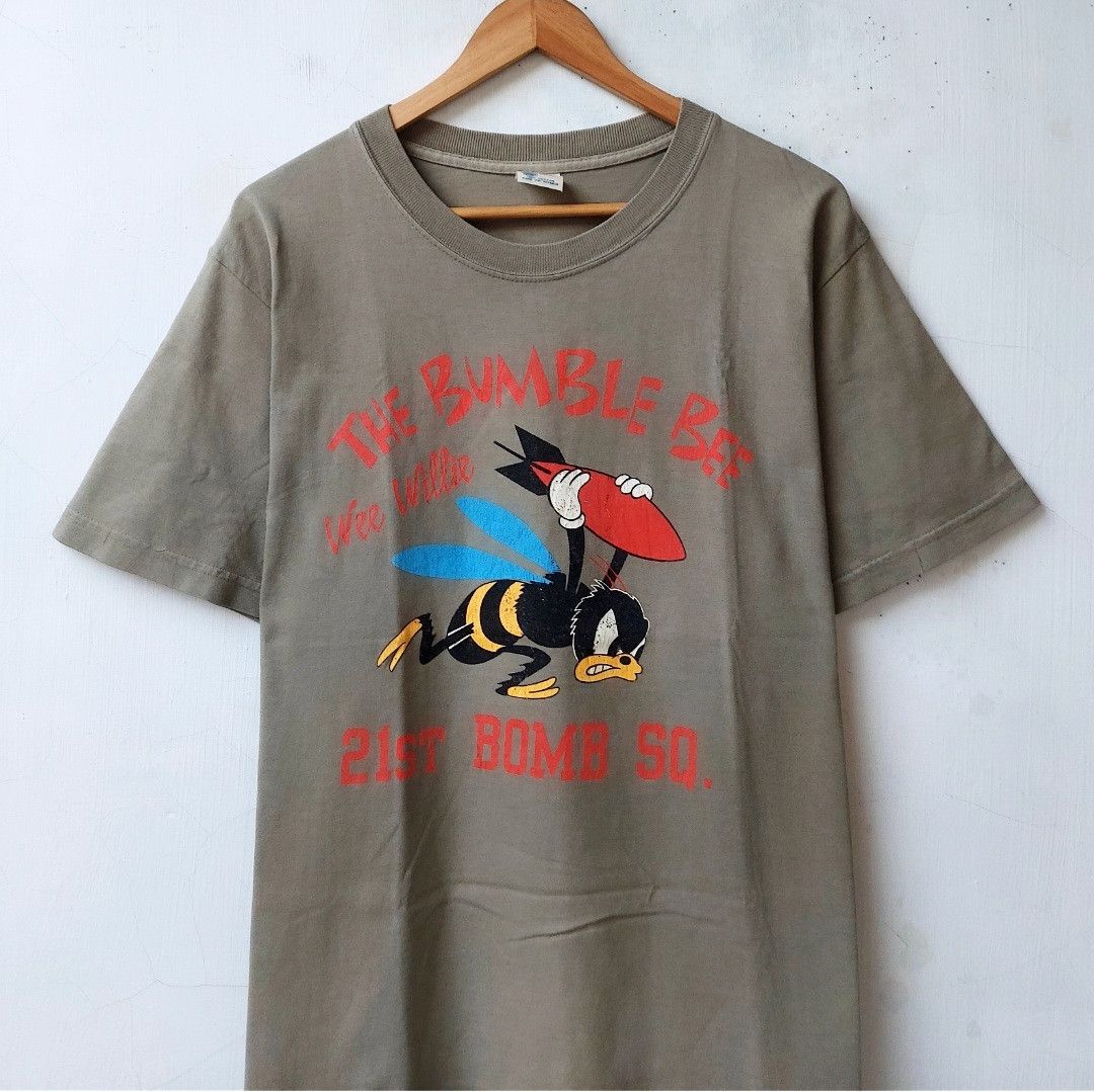 Buzz Rickson's × Japanese Brand × Vintage Vtg Buzz Ricksons The Bumble Bee Tshirt Size US M / EU 48-50 / 2 - 3 Thumbnail