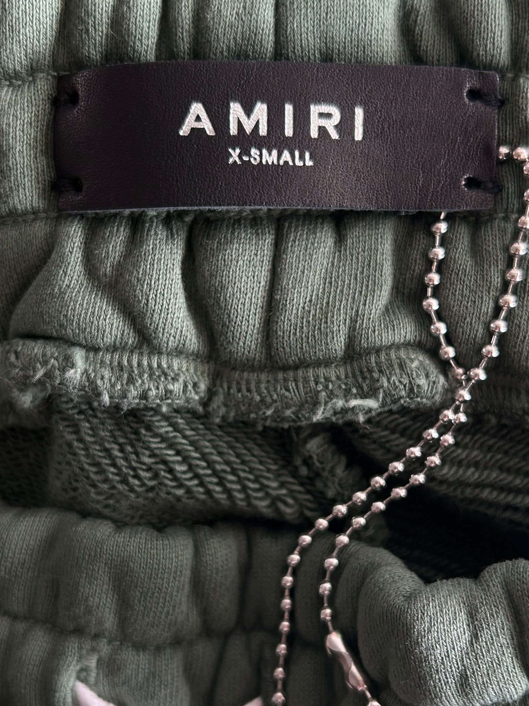 Amiri Amiri Green & Peach MA Watercolor Logo Sweatpants Size US 30 / EU 46 - 3 Thumbnail