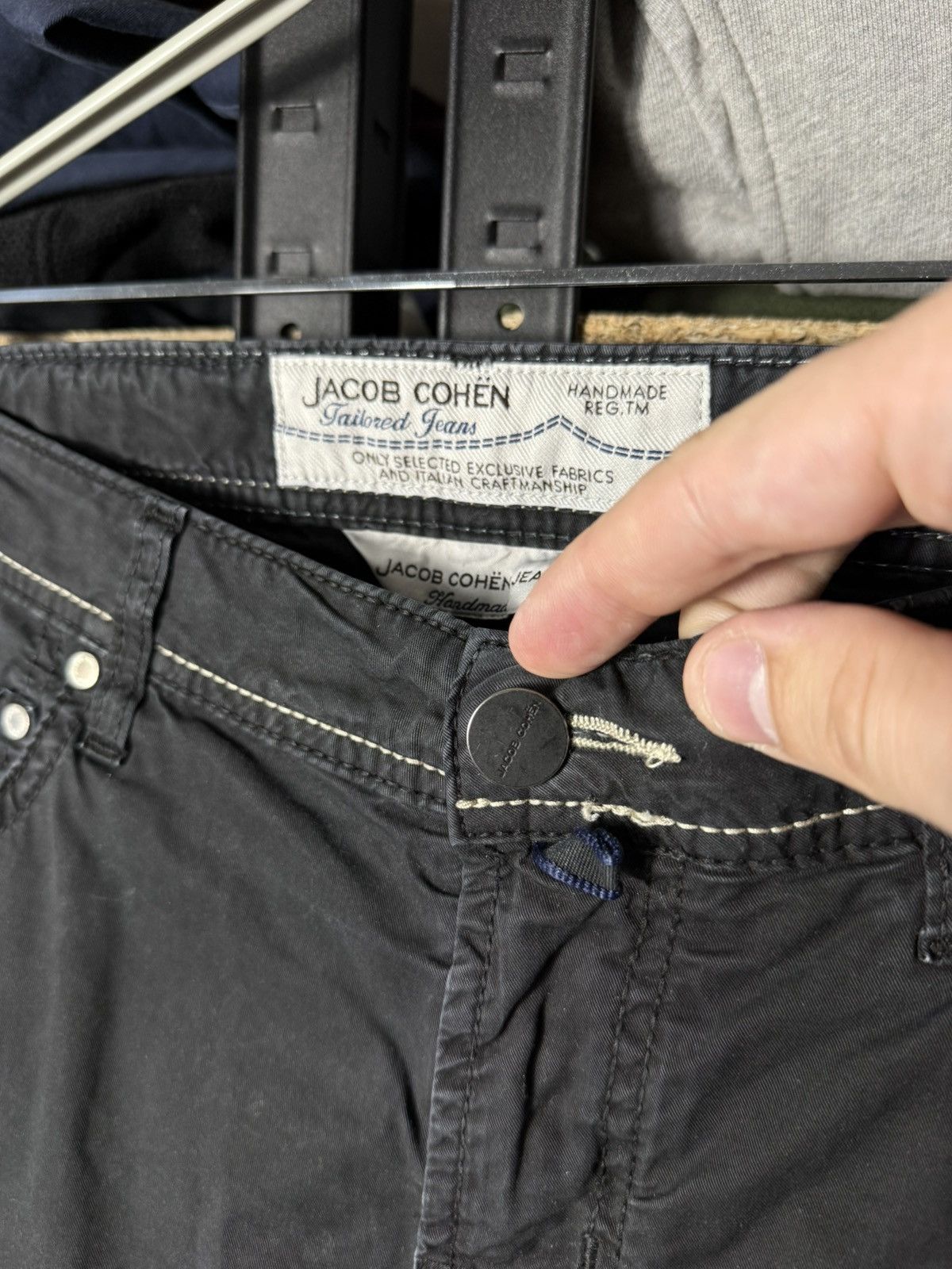 Jacob Cohen Jacob Cohen Handmade Jeans W31 Black Slim Fit Stretch Size US 31 - 10 Thumbnail