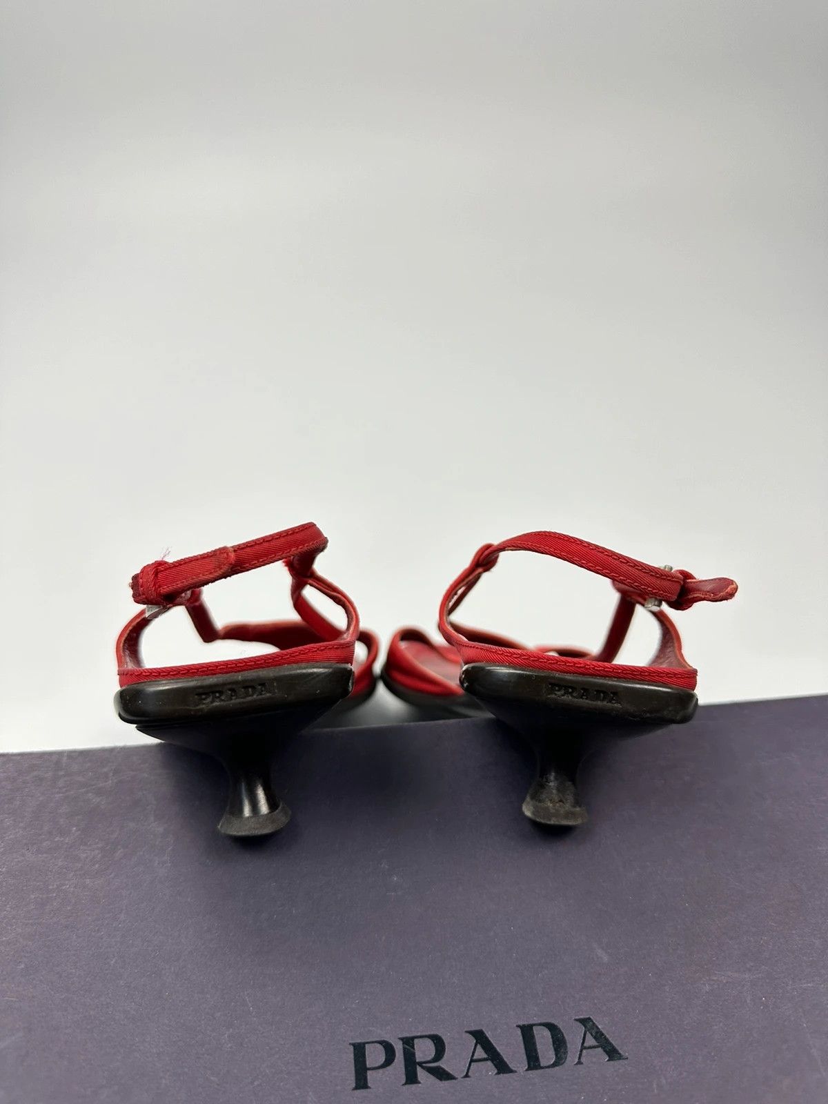Prada Prada Milano SS2000 Red SlingBack Pumps Heels Size US 6 / IT 36 - 9 Thumbnail