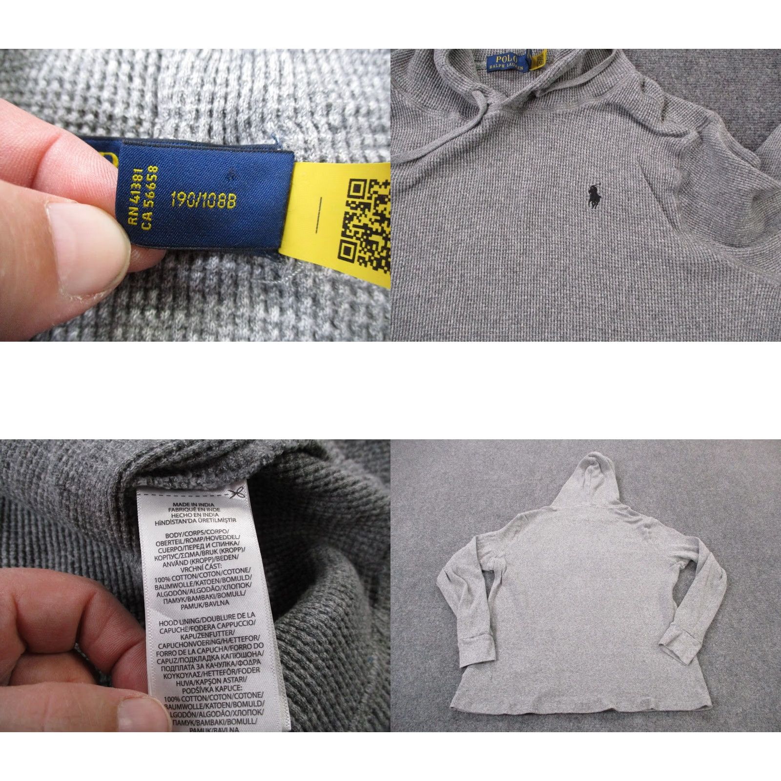 Polo Ralph Lauren Polo Ralph Lauren Hoodie Sweatshirt Mens 2XL Gray Pullover Pony Logo Casual Size US XXL / EU 58 / 5 - 8 Thumbnail