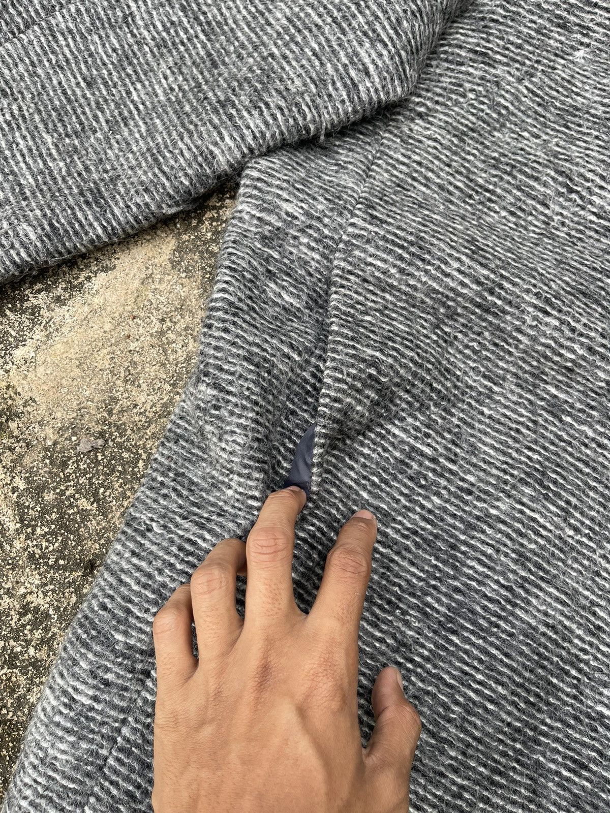 Japanese Brand Nouvelle et Chic Hooded Wool Blend Coat 38 Gray Size XS / US 0-2 / IT 36-38 - 13 Thumbnail