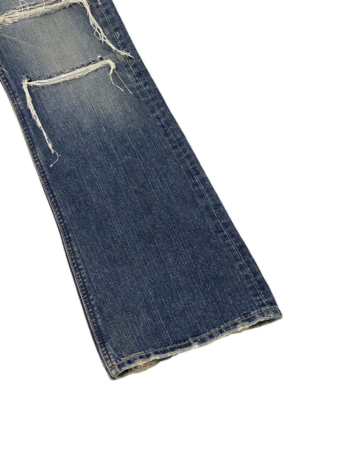 Lee Flare Jeans Lee Japan Slim Faded Distress Boot Cut 7🟦9 Size US 30 / EU 46 - 4 Thumbnail