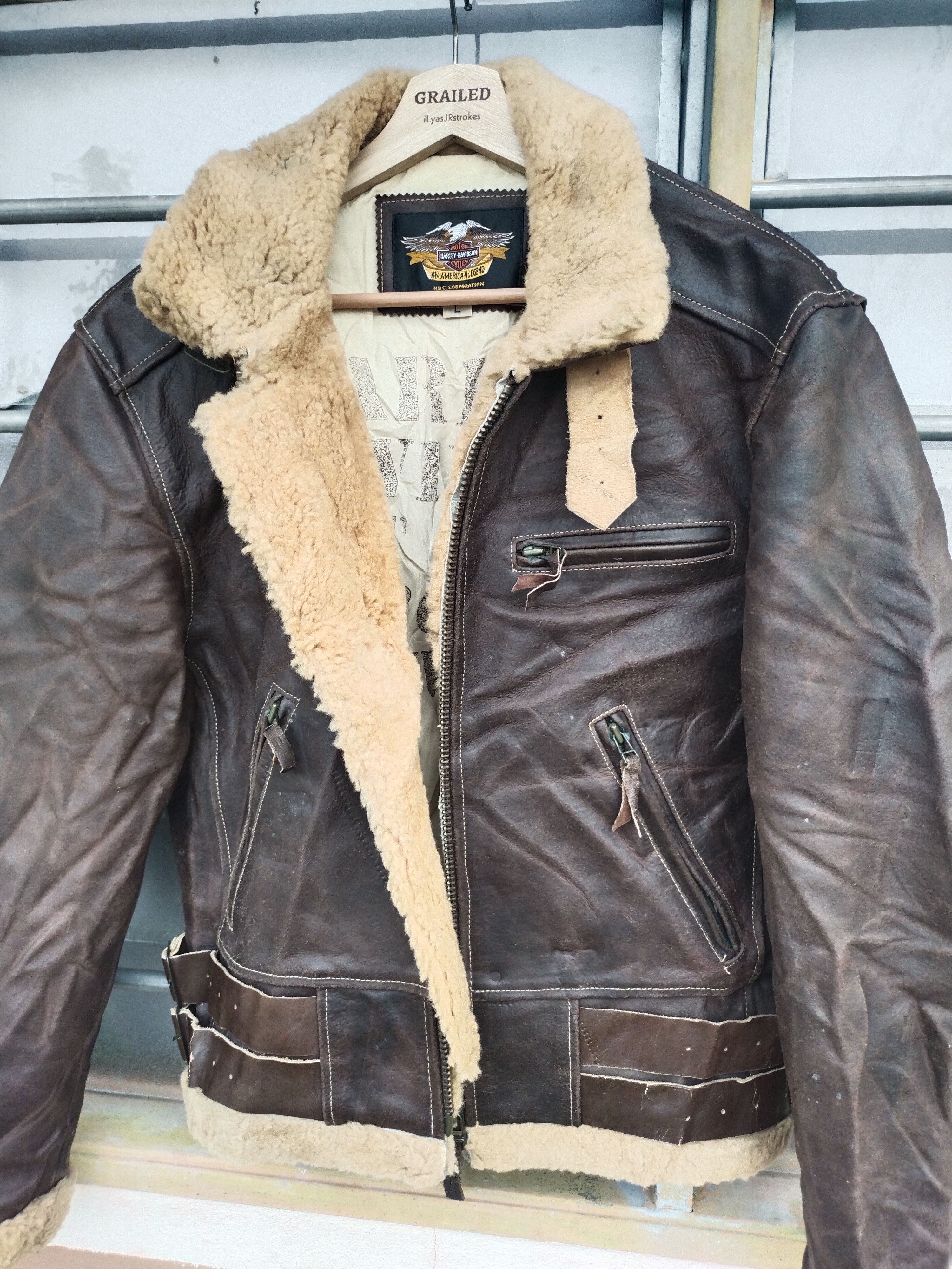 Harley Davidson Vintage C-OS 1957 Harley Davidson Motorcycle Champ Leather Size US L / EU 52-54 / 3 - 3 Thumbnail