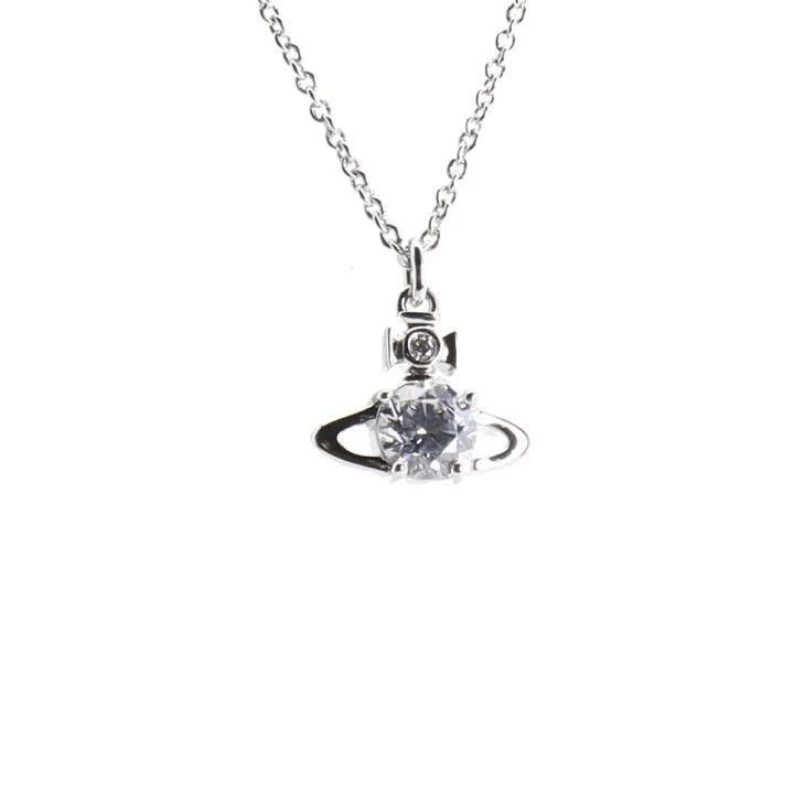 Vivienne Westwood Vivienne Westwood Reina Saturn Crystal Pendant Necklace Size ONE SIZE - 7 Thumbnail