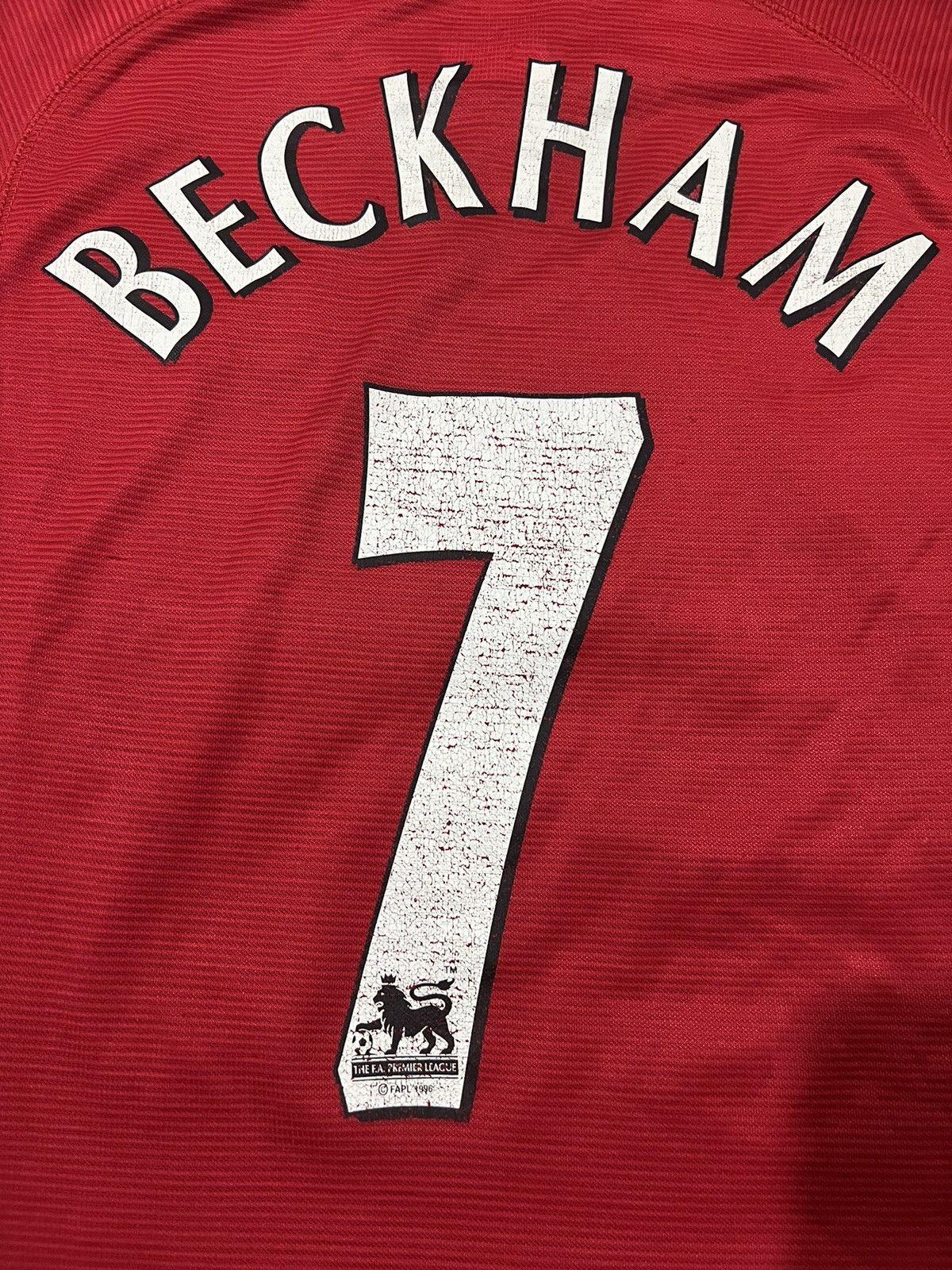 Umbro × Vintage Vintage 2000-02 MU Umbro #Beckham7 Nameset Home Jersey Size US XXS / EU 40 - 5 Thumbnail