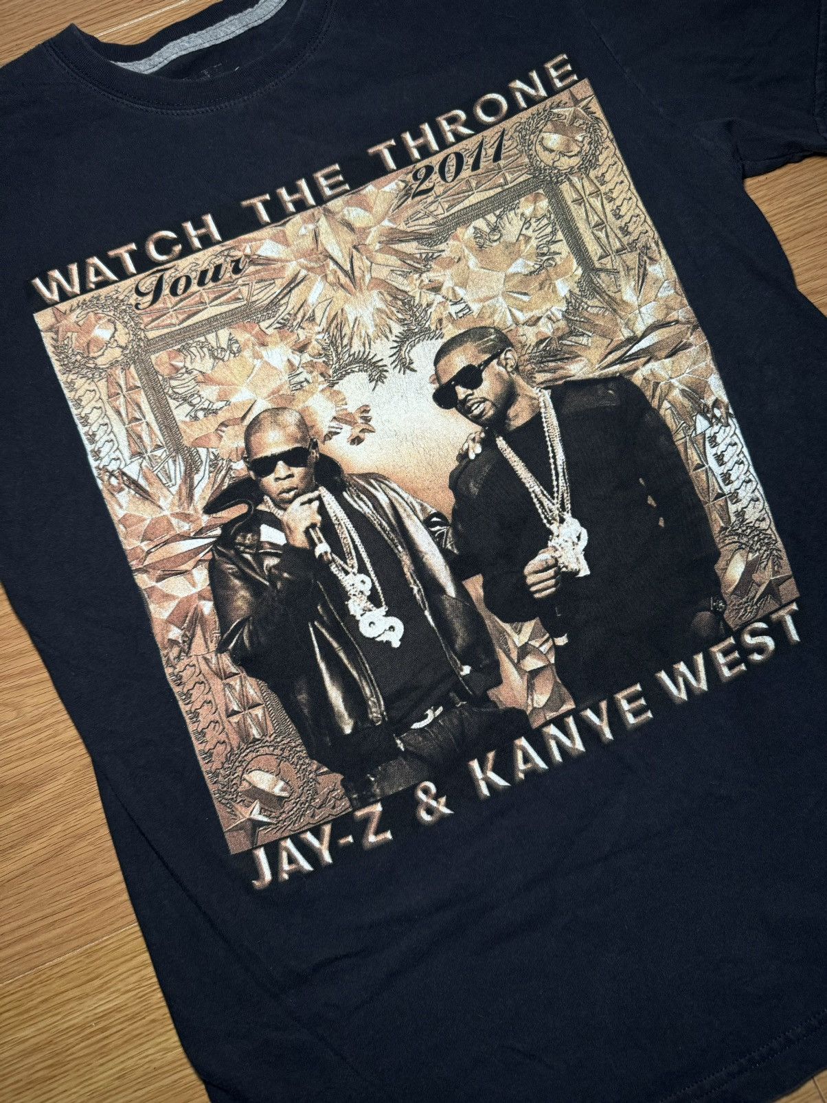 Jay-Z × Kanye West × Nike 2011 Kanye West & Jay Z Watch the Throne tour rap tee grail Size US L / EU 52-54 / 3 - 4 Thumbnail