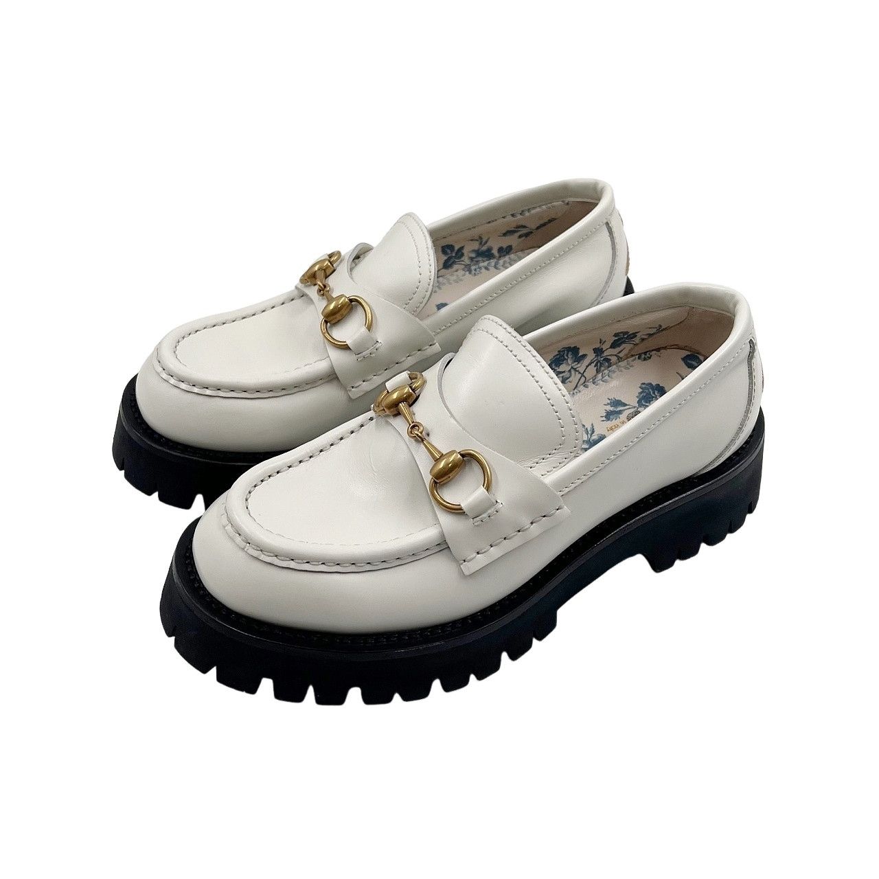 Gucci Denim & Gray Leather Espadrille Loafers Gucci Denim Interlocking G Jordaan Loafers in Blue | Lyst main image 4