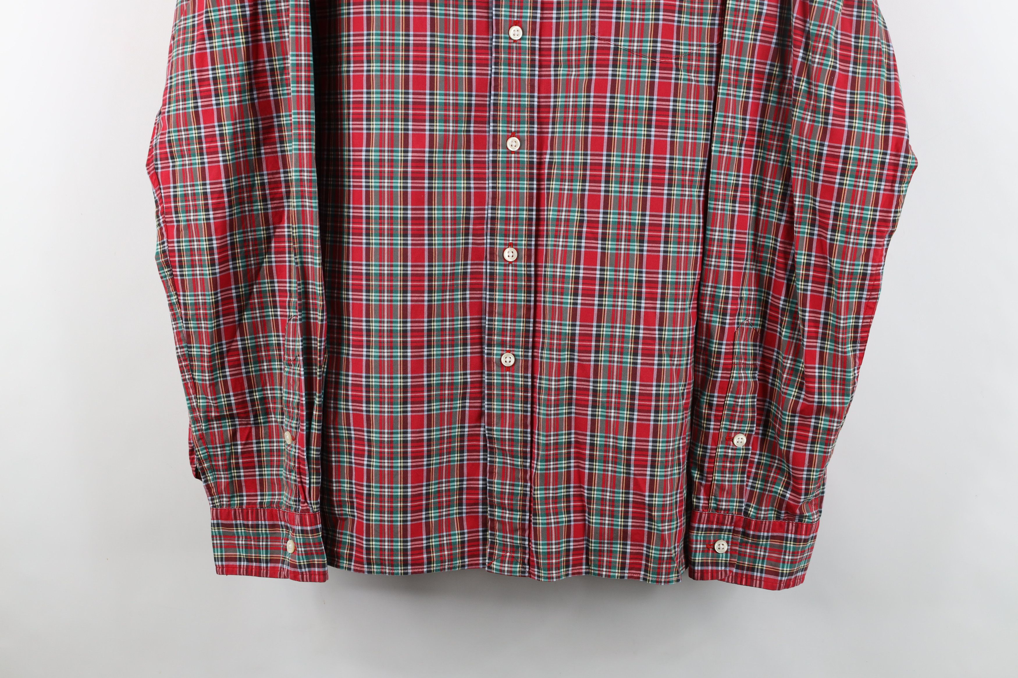 Ralph Lauren Vintage 90s Ralph Lauren Collared Down Shirt Rainbow Plaid Size US XL / EU 56 / 4 - 3 Thumbnail