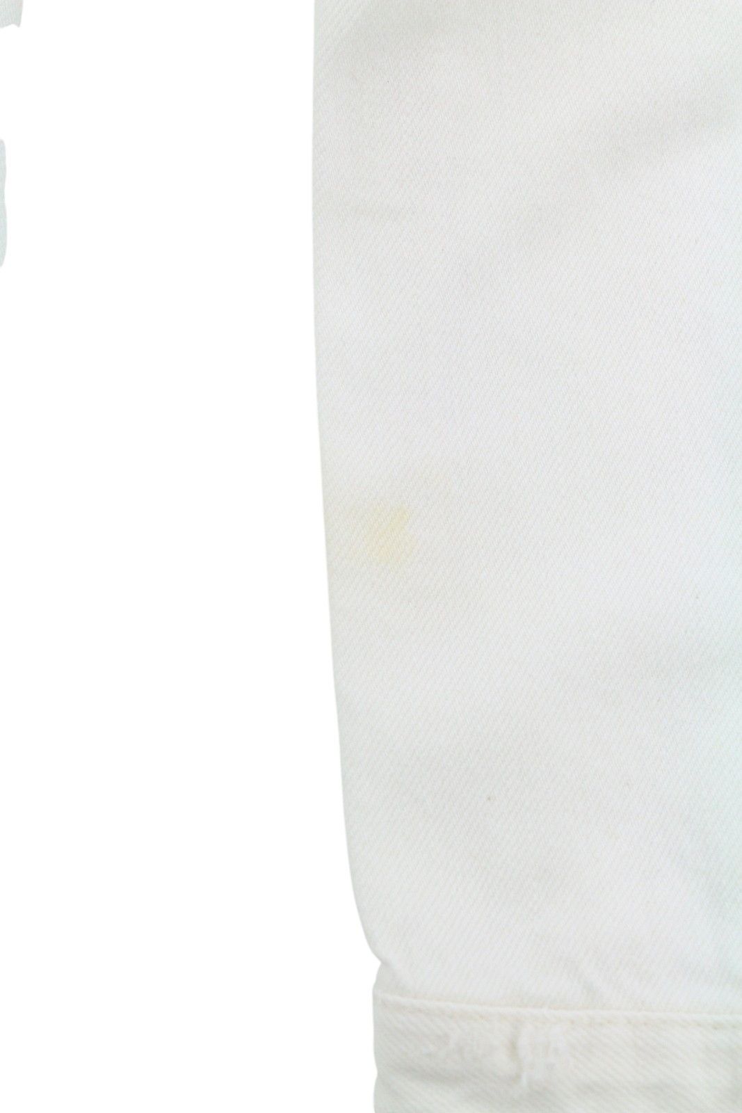 Nudie Jeans BILLY XS Pitch White Worn Denim Polo Neck Jacket 83689 Size US XS / EU 42 / 0 - 9 Thumbnail