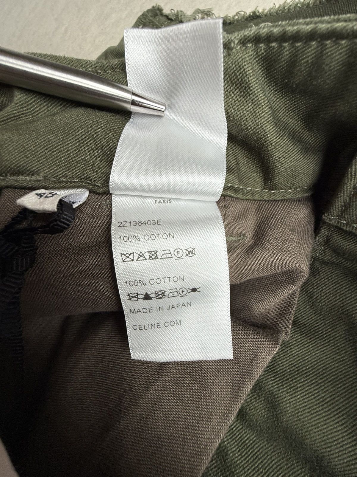 Celine × Hedi Slimane $1.2k SS22 Celine studded raw hem cargo shorts 48 Hedi Size US 30 / EU 46 - 15 Thumbnail