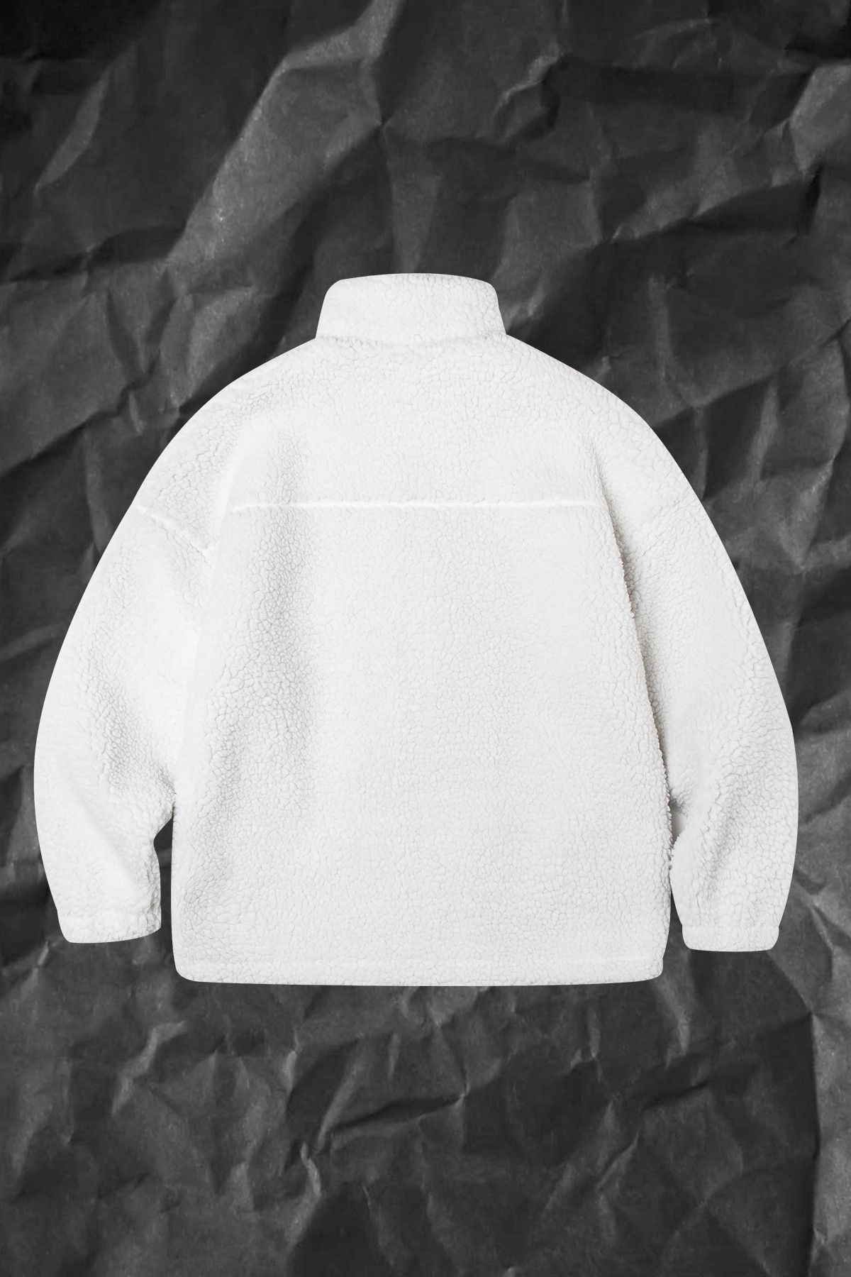 Japanese Brand Nodot: Bebber Fleece NOD Embroidery White Coat Large Size US L / EU 52-54 / 3 - 2 Thumbnail