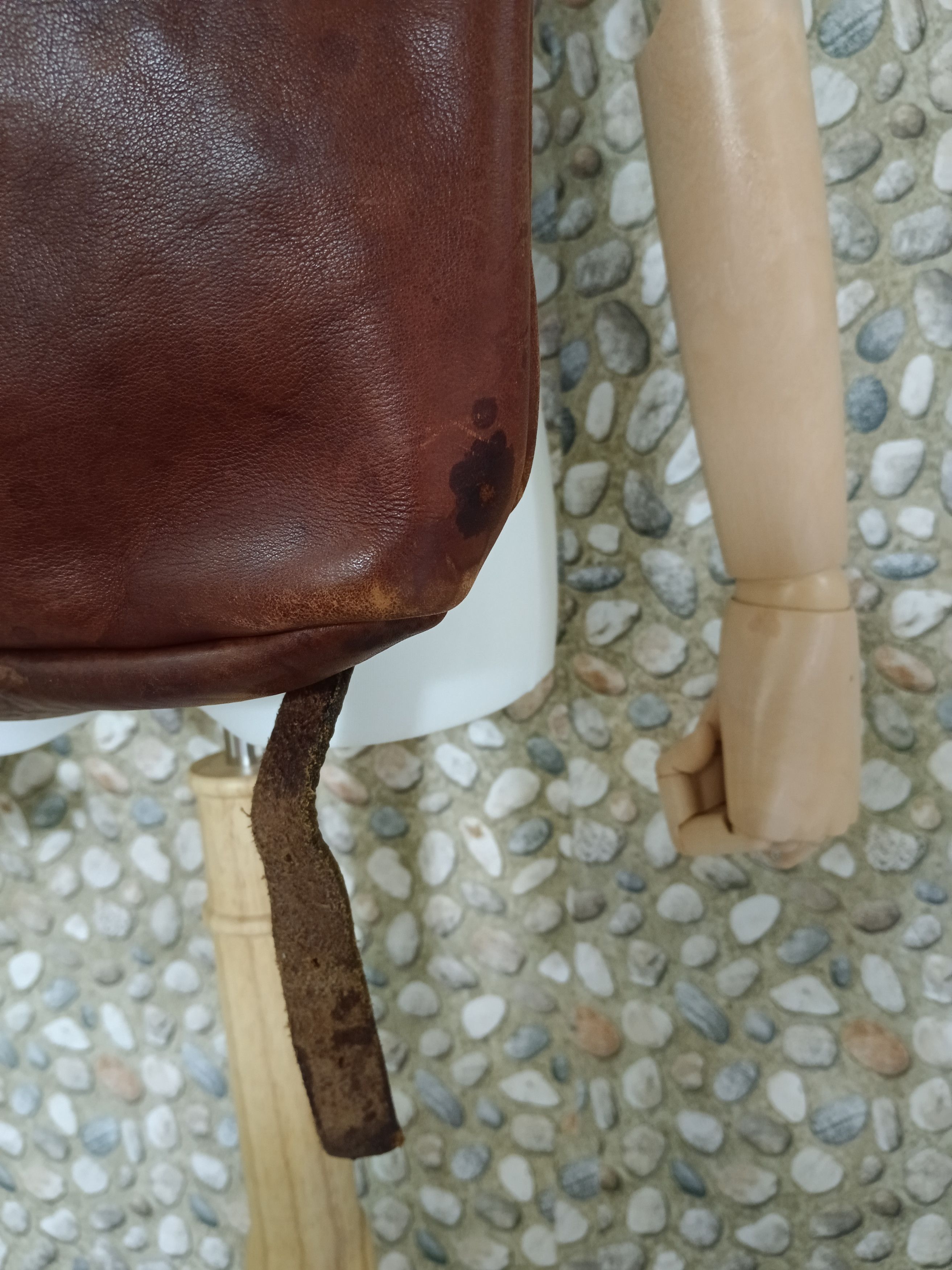 Leather HERZ PATINS LEATHER R-135 Star Backpack" dalam tajuk. Size ONE SIZE - 4 Thumbnail