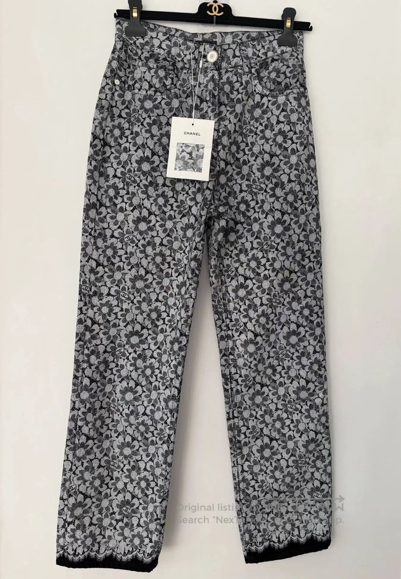 Chanel Chanel Floral Print Denim Jeans. Size US 34 / EU 50 - 1 Thumbnail