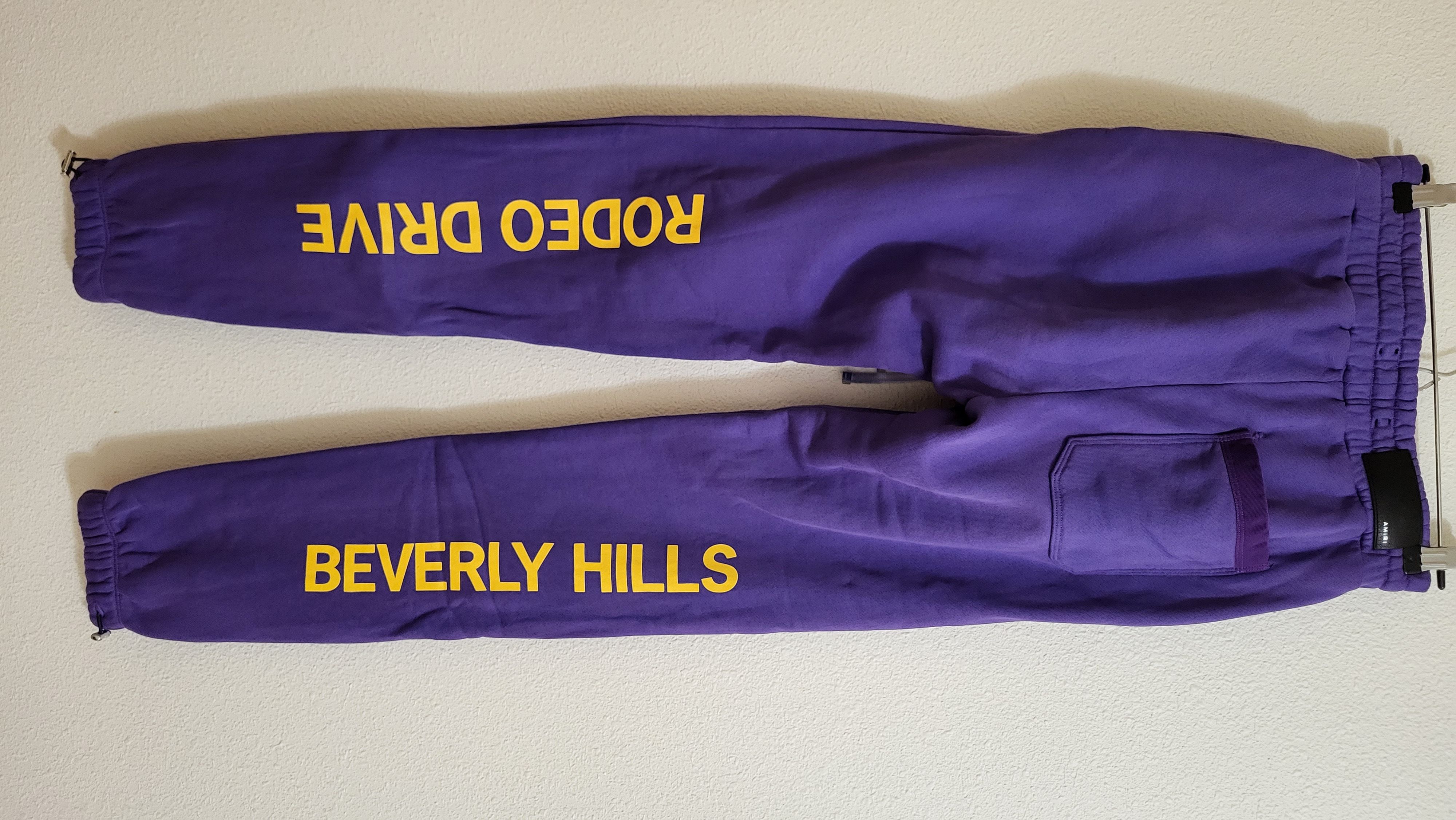 Amiri Exclusive Purple Beverly Hills Rodeo Dr. Sweatpants Size US 30 / EU 46 - 5 Thumbnail