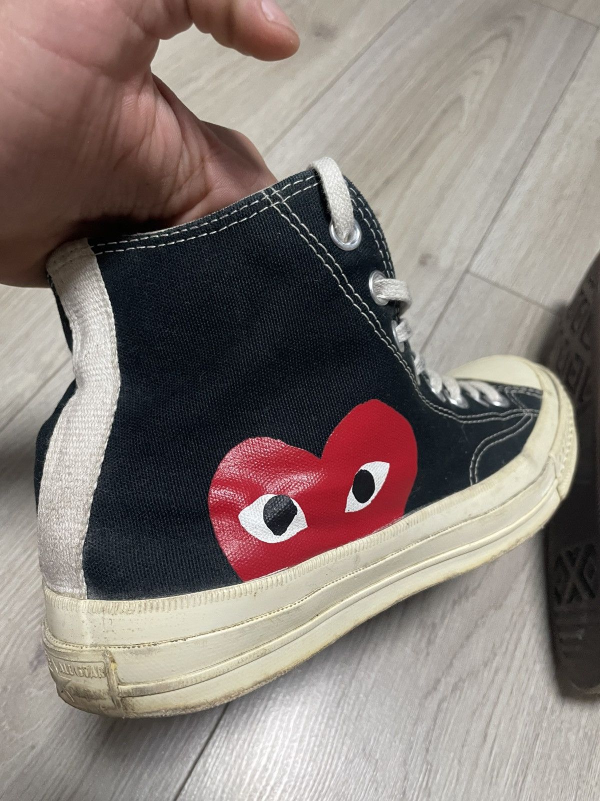 Comme des Garcons × Converse Comme des Garcons Converse Hi Top Sneakers Chuck Taylor Size US 7 / EU 40 - 8 Thumbnail