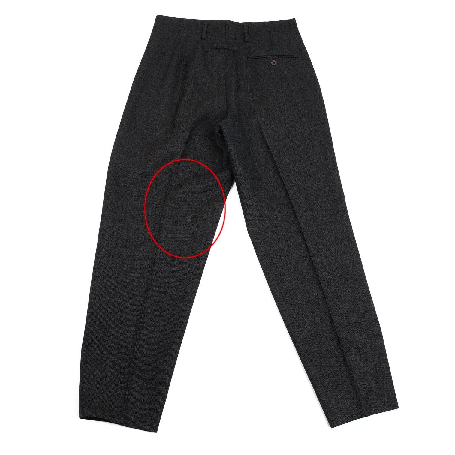 Jean Paul Gaultier Wool Tuck Tapered Pants in Charcoal Size 48 Size US 32 / EU 48 - 12 Thumbnail