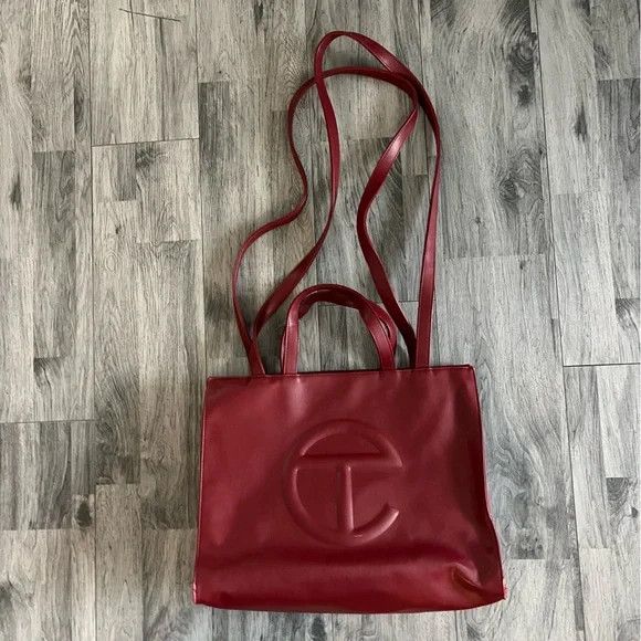 Telfar Medium Tote Bag In Ox-Blood Red, Women's
