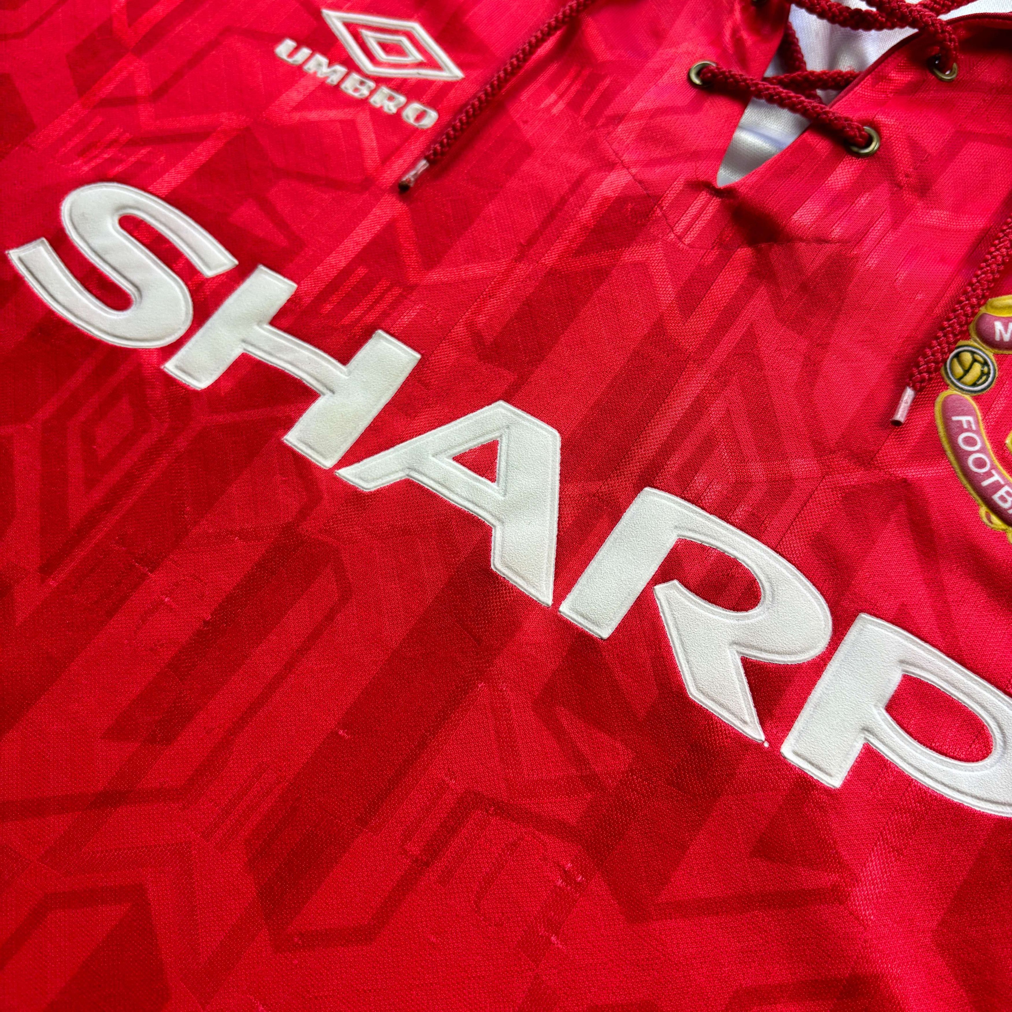 Umbro Manchester United 1992-94 Umbro home football jersey size L Size US L / EU 52-54 / 3 - 6 Thumbnail